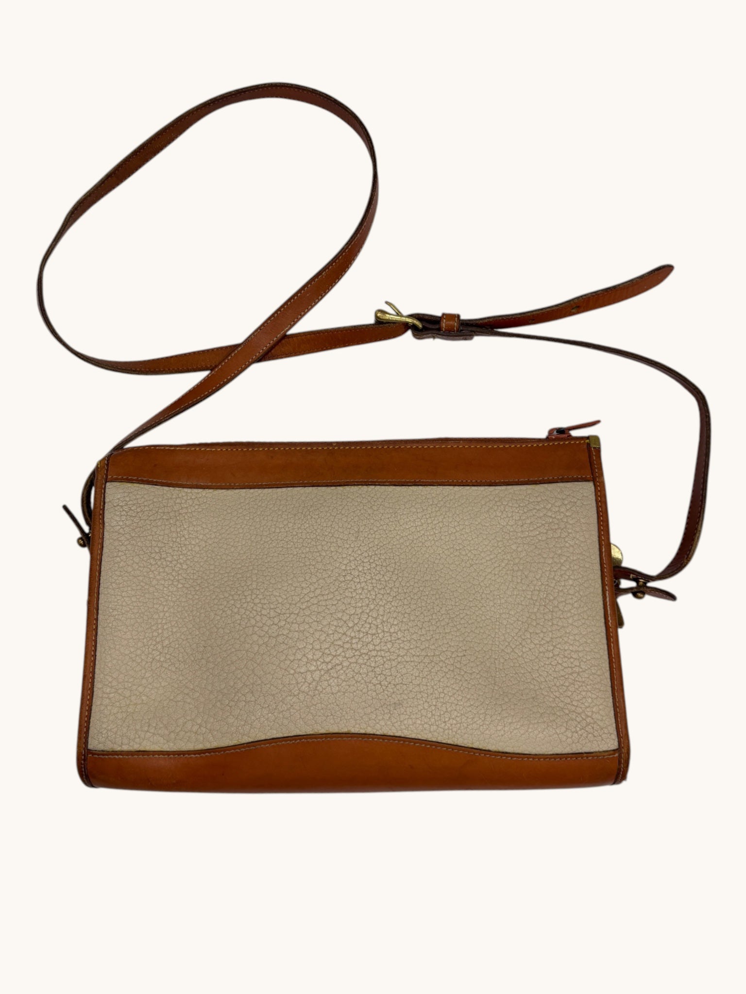 90s Dooney & Bourke Beige All-Weather Leather Crossbody