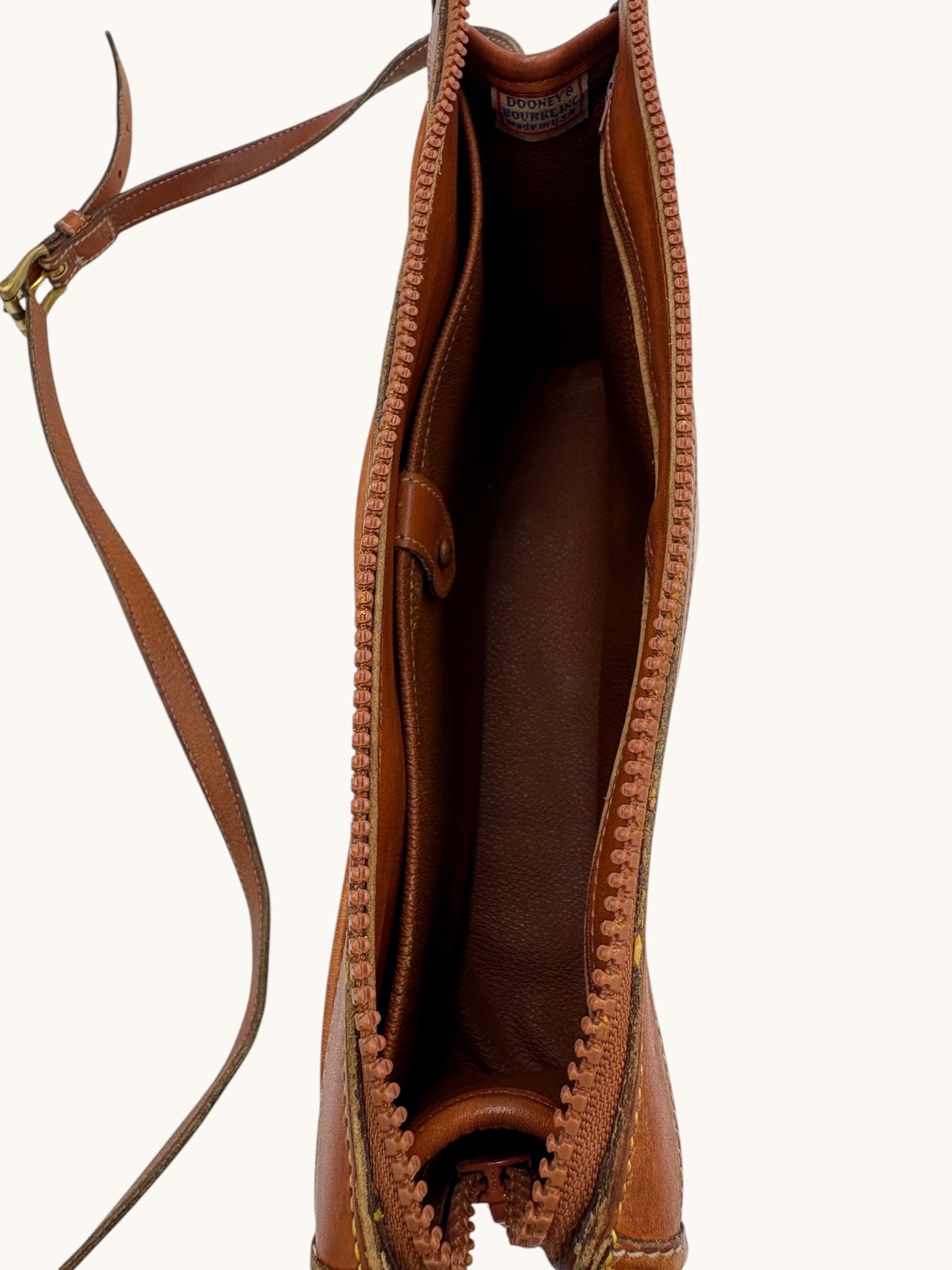 90s Dooney & Bourke Beige All-Weather Leather Crossbody