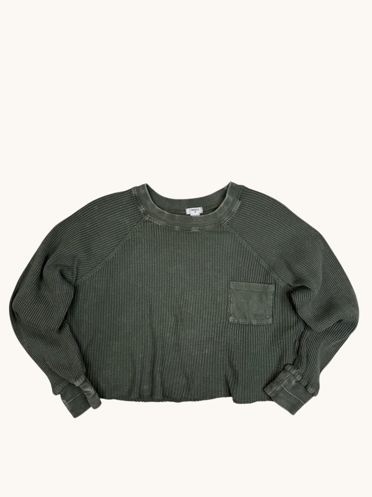 00s Forever21 Green Crewneck Sweater - S