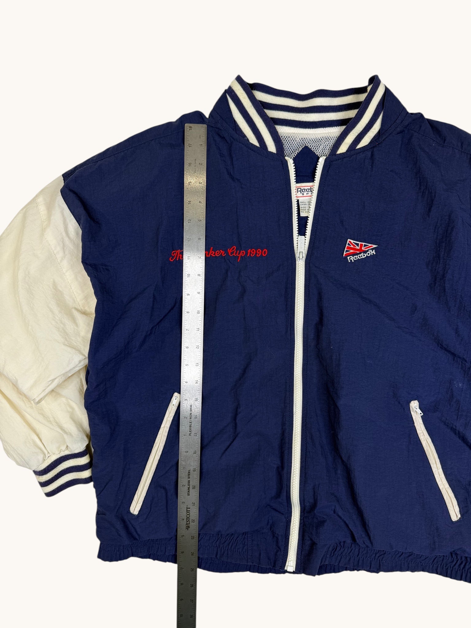 90s Reebok Navy Windbreaker - L