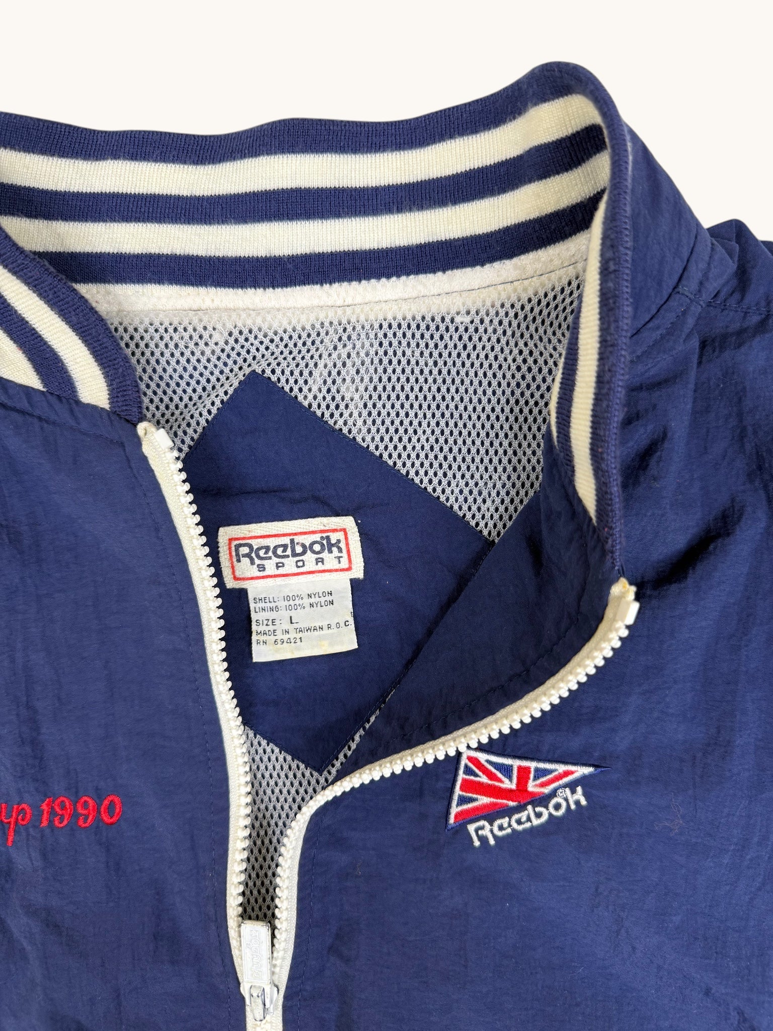 90s Reebok Navy Windbreaker - L