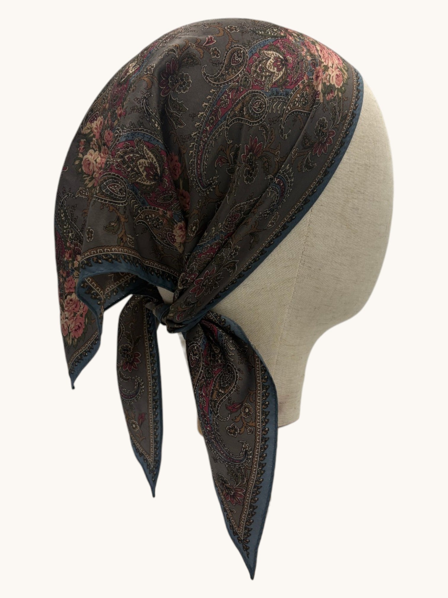 90s Ralph Lauren Brown Paisley Headscarf