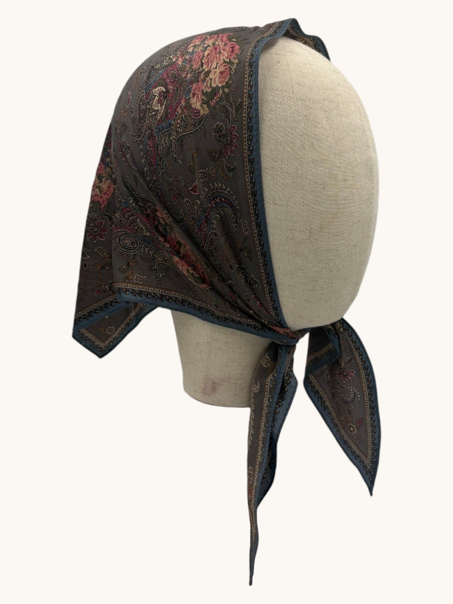 90s Ralph Lauren Brown Paisley Headscarf