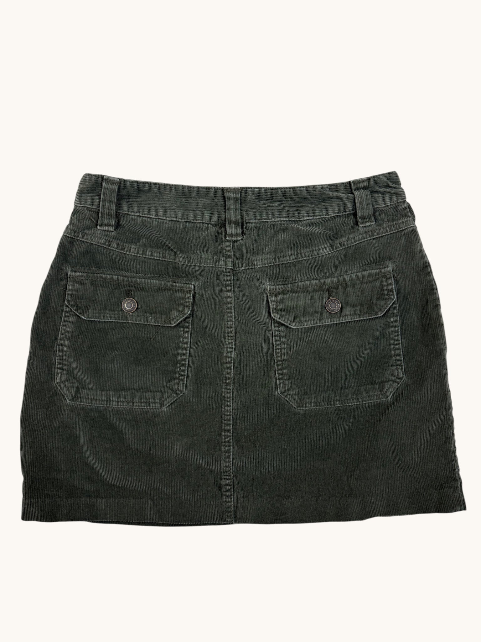 00s Old Navy Green Corduroy Skirt - 2