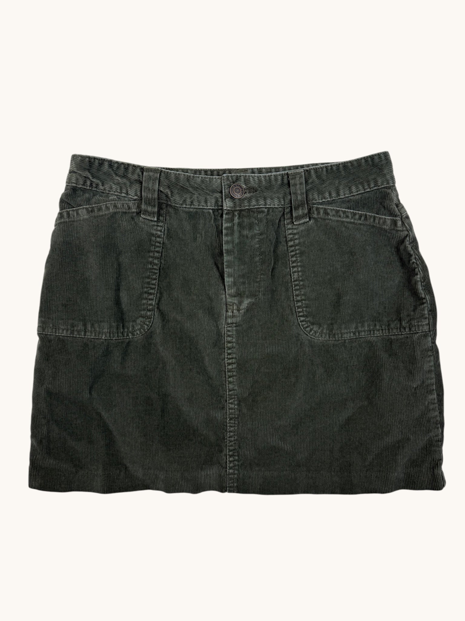 00s Old Navy Green Corduroy Skirt - 2