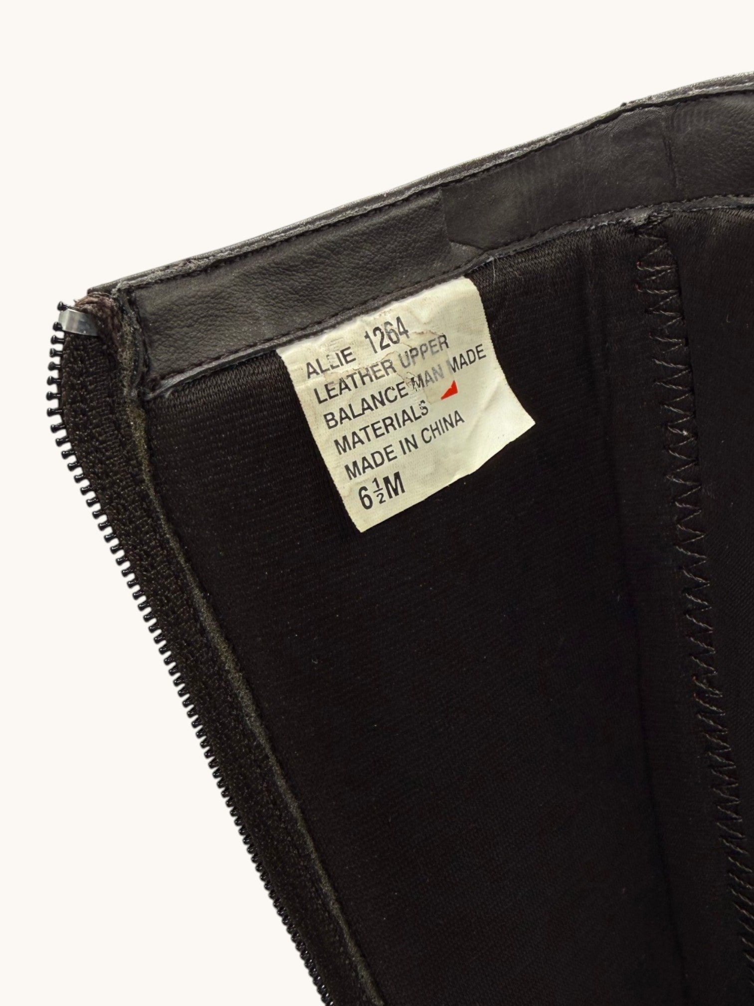 90s Mia Black Leather Knee-High Boots - 6.5