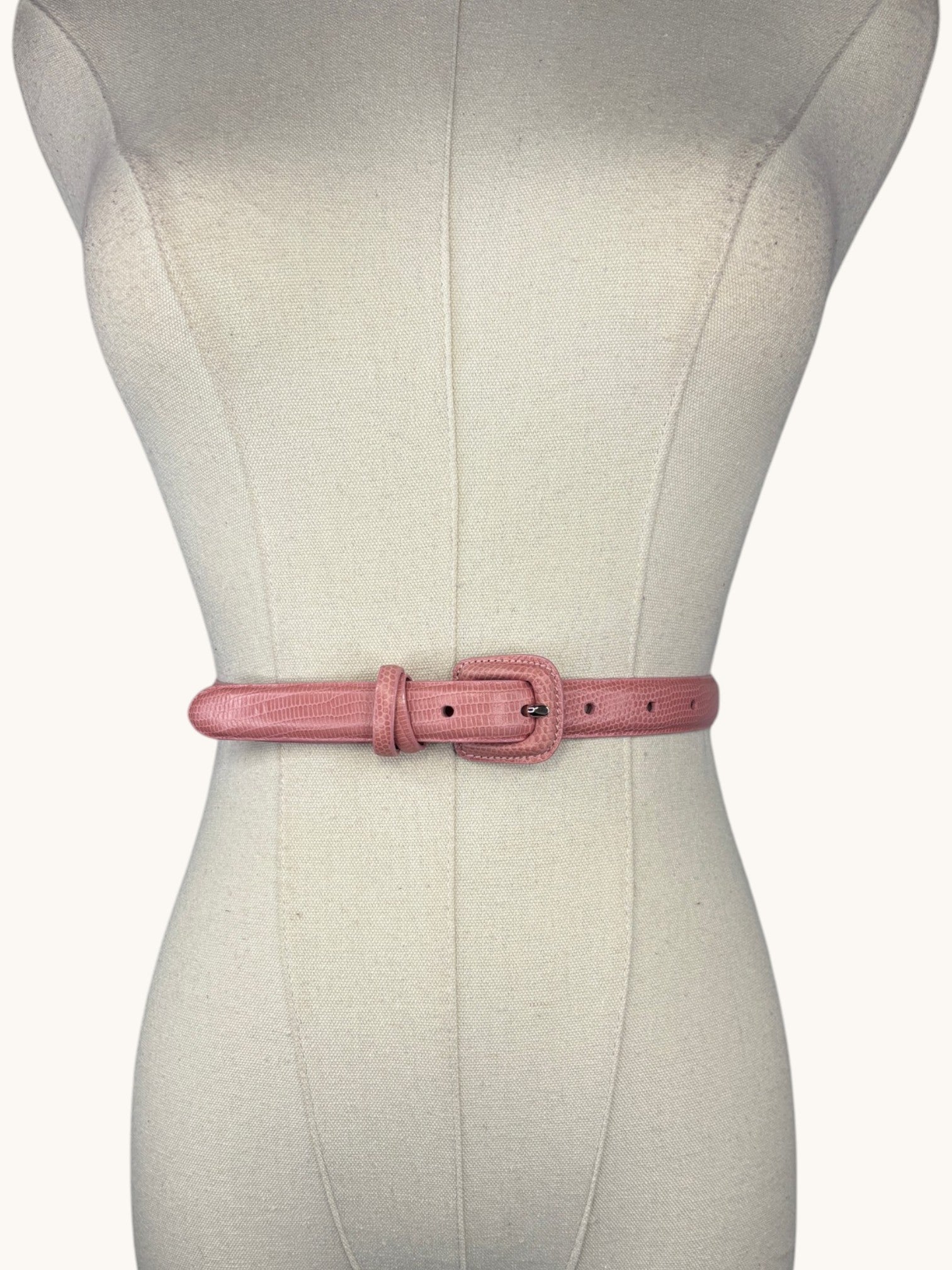 90s Talbots Pink Leather Belt - S