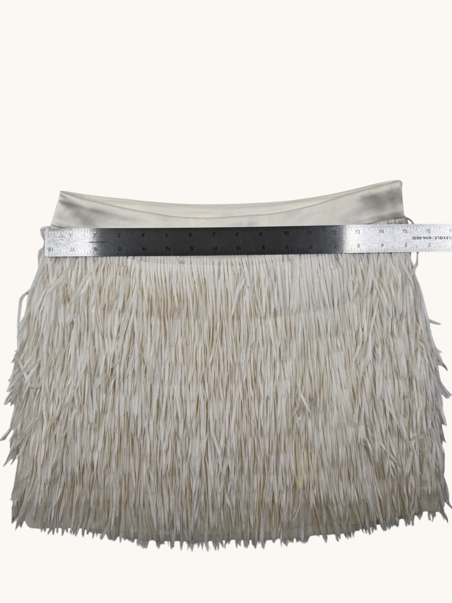 Express White Fringe Skirt - 2