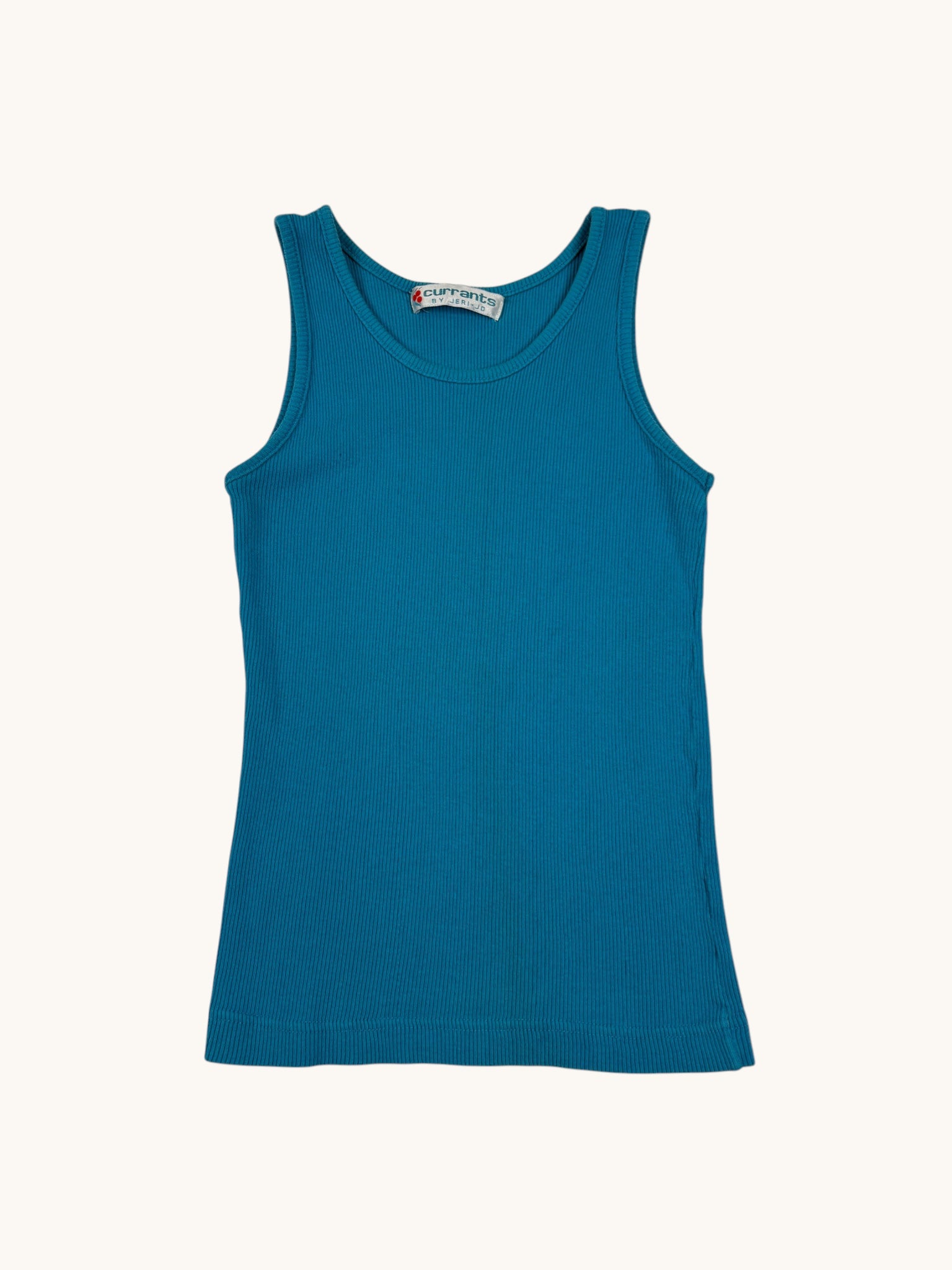 90s currants by Jeri-Jo Blue Ribbed Tank