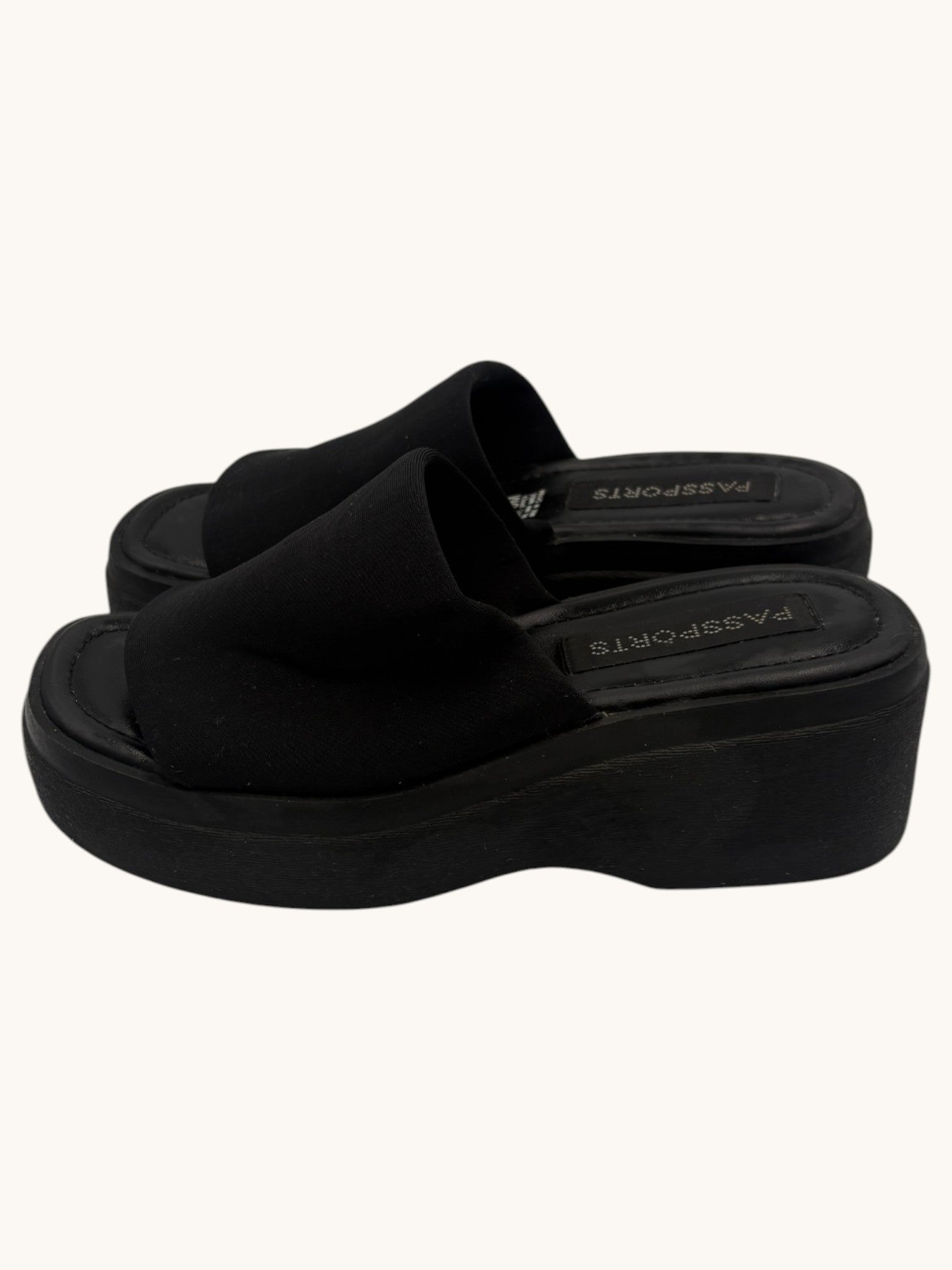 90s Passports Black Sandals - 6