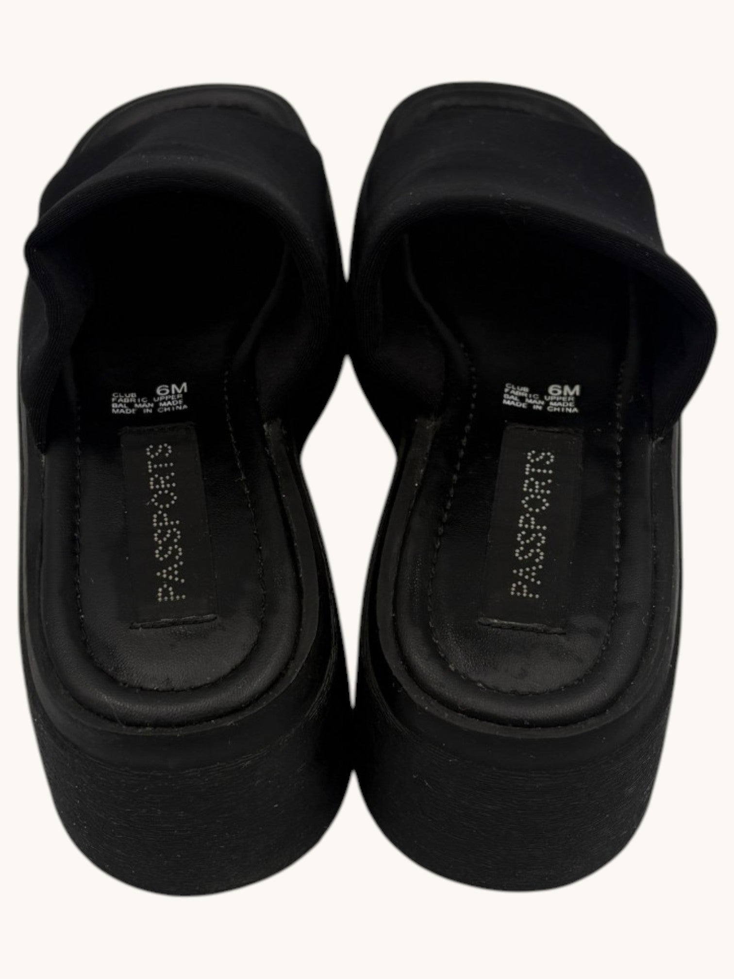 90s Passports Black Sandals - 6