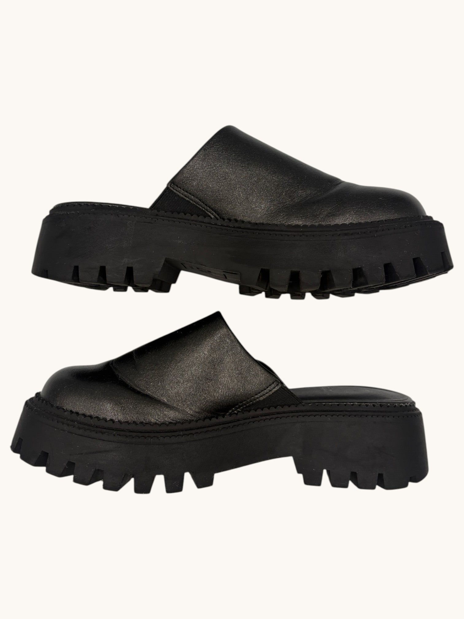00s Dolce Vita Black Platform Slides - 7.5