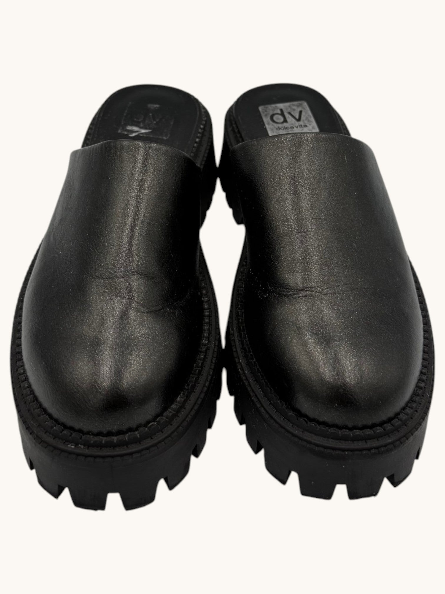00s Dolce Vita Black Platform Slides - 7.5