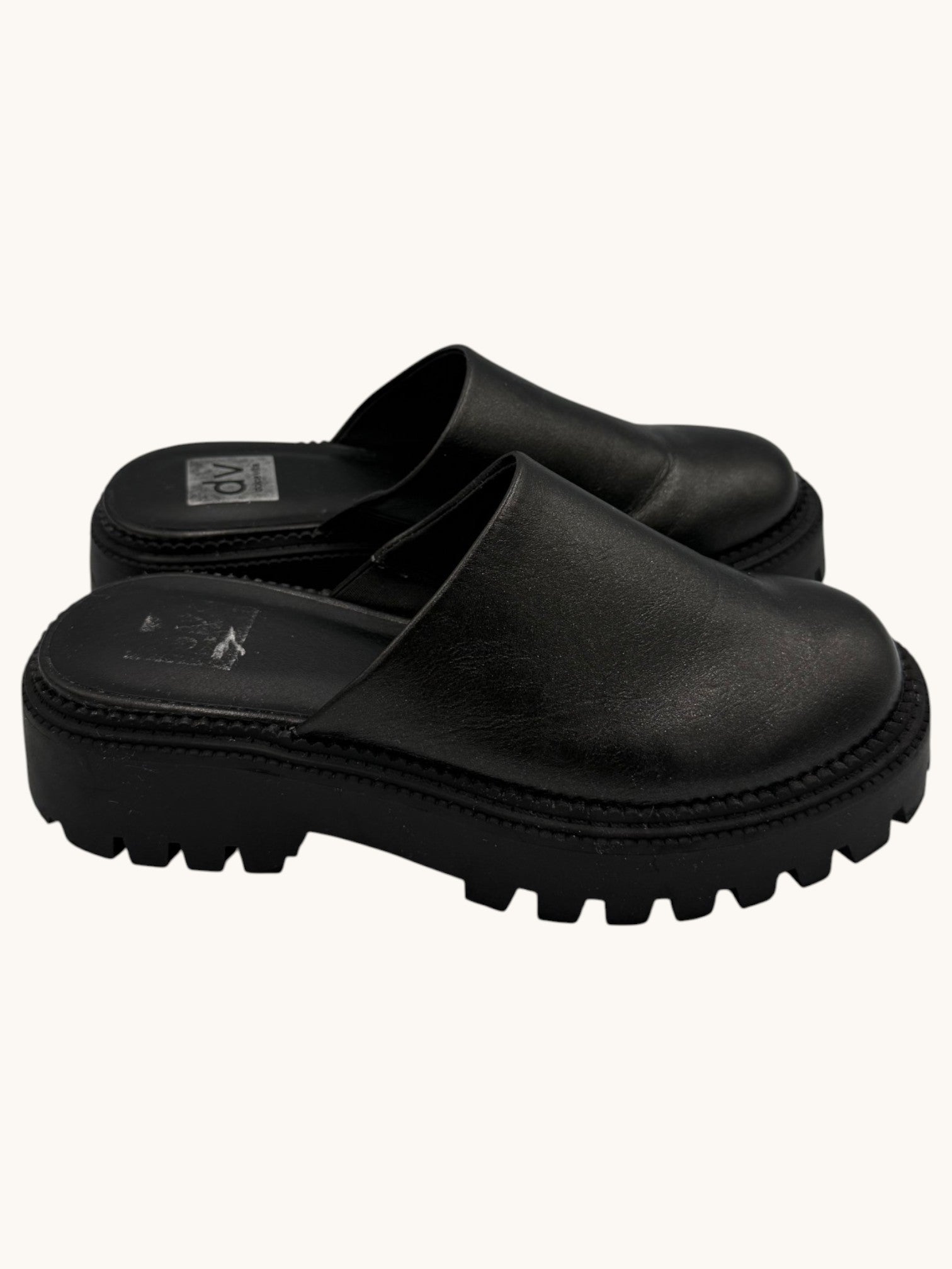 00s Dolce Vita Black Platform Slides - 7.5