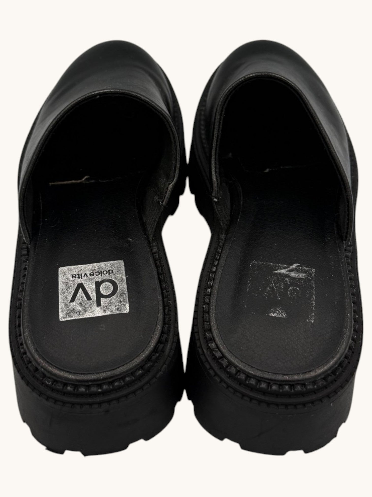 00s Dolce Vita Black Platform Slides - 7.5
