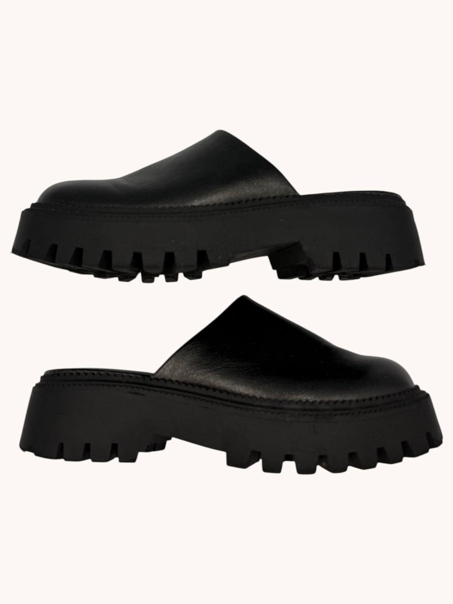 00s Dolce Vita Black Platform Slides - 7.5