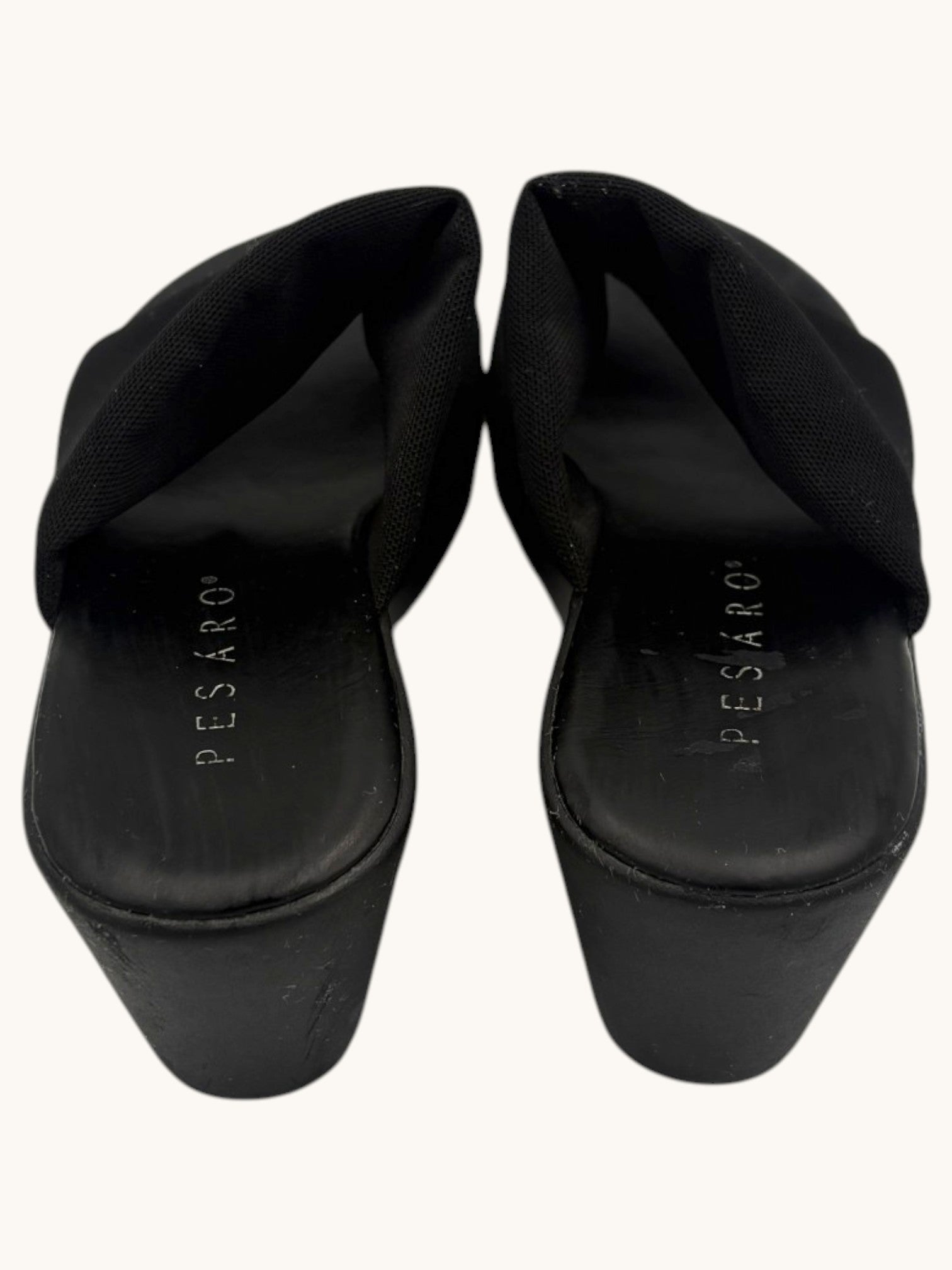 00s Pesaro Black Wedge Sandals - 8
