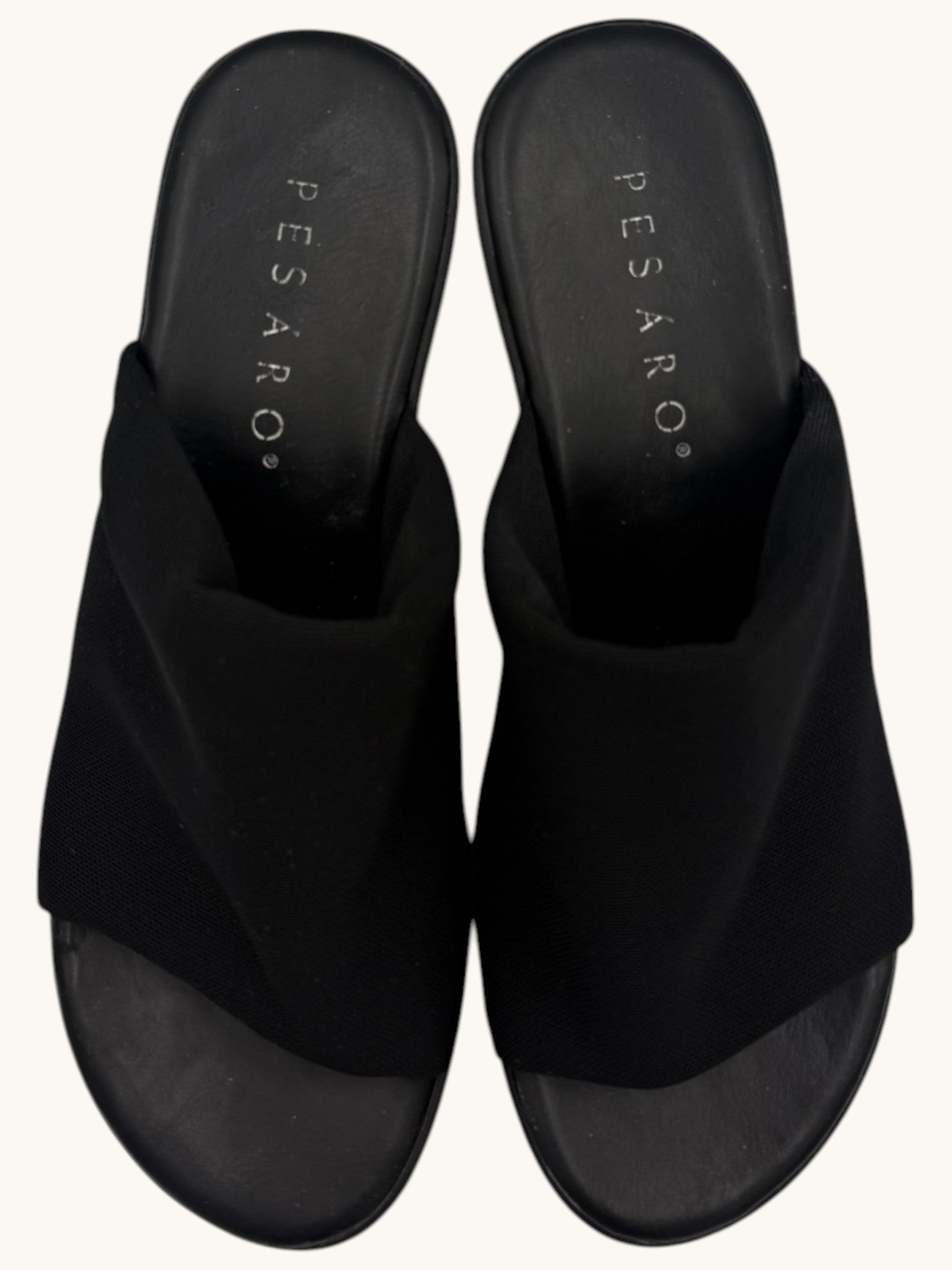 00s Pesaro Black Wedge Sandals - 8