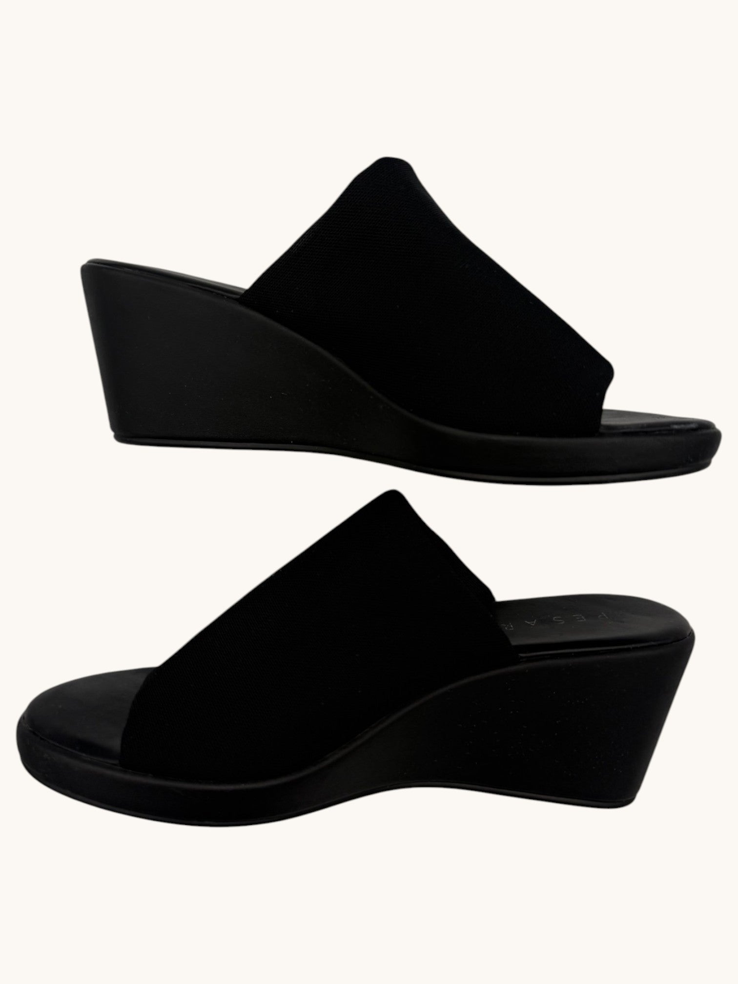 00s Pesaro Black Wedge Sandals - 8