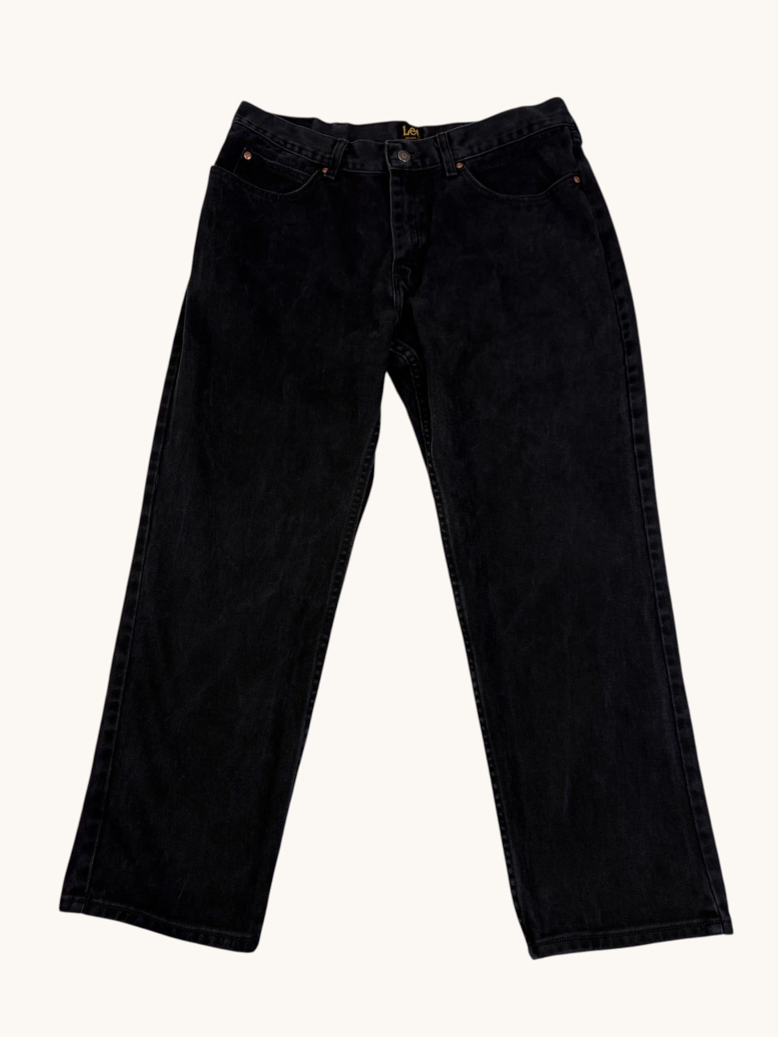 90s Lee Black Denim Pants - 36x29