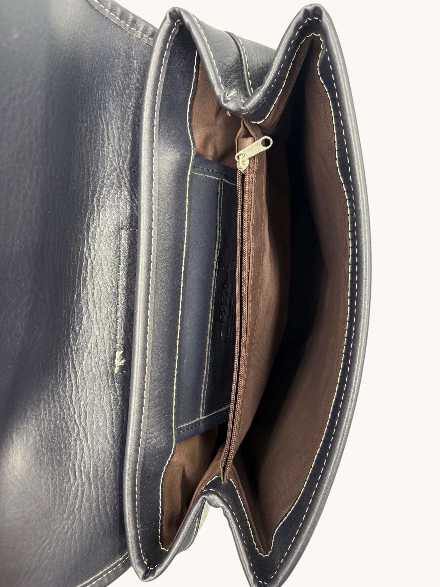 90s Coach Navy Leather Daypack