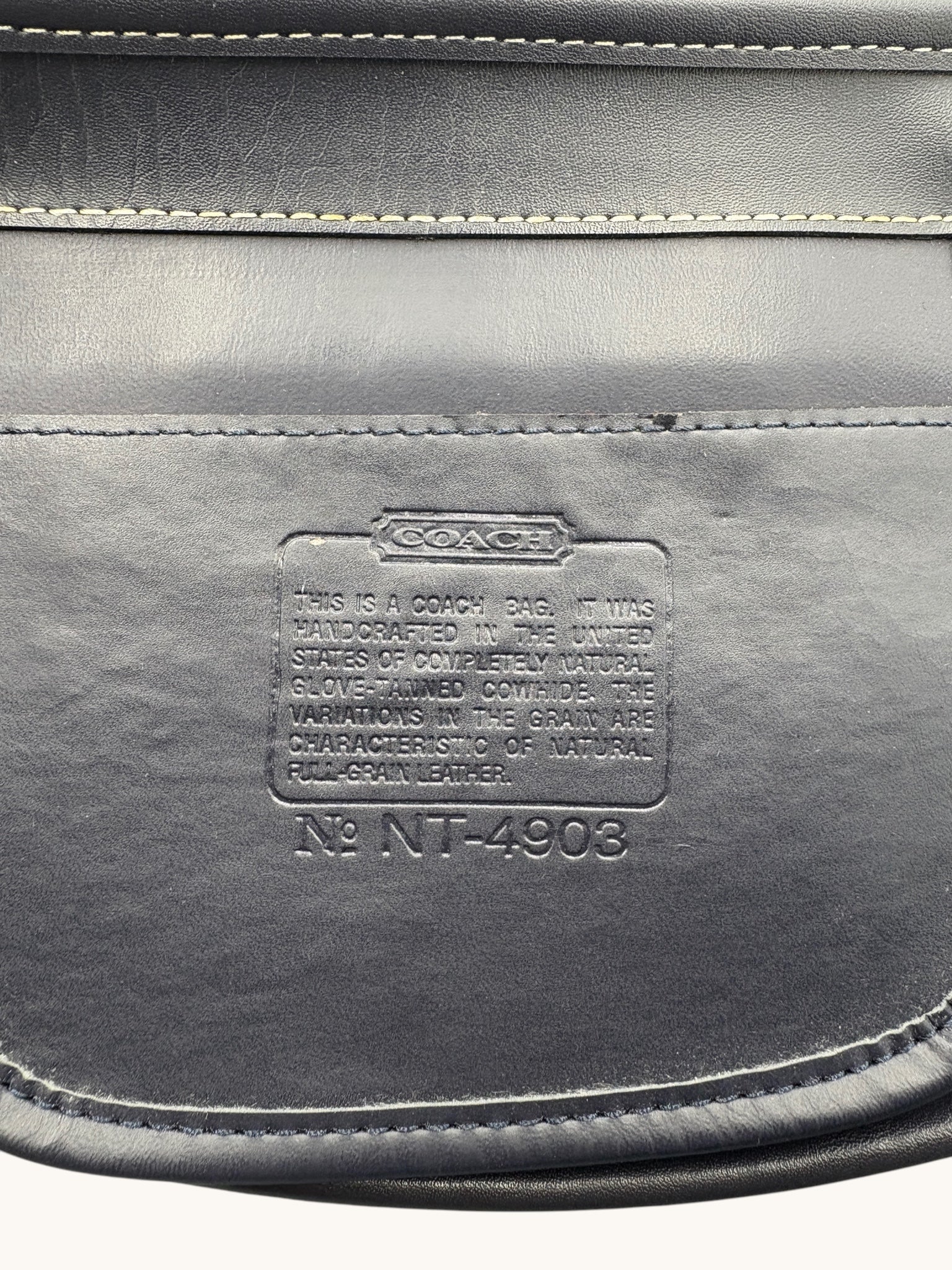 90s Coach Navy Leather Daypack