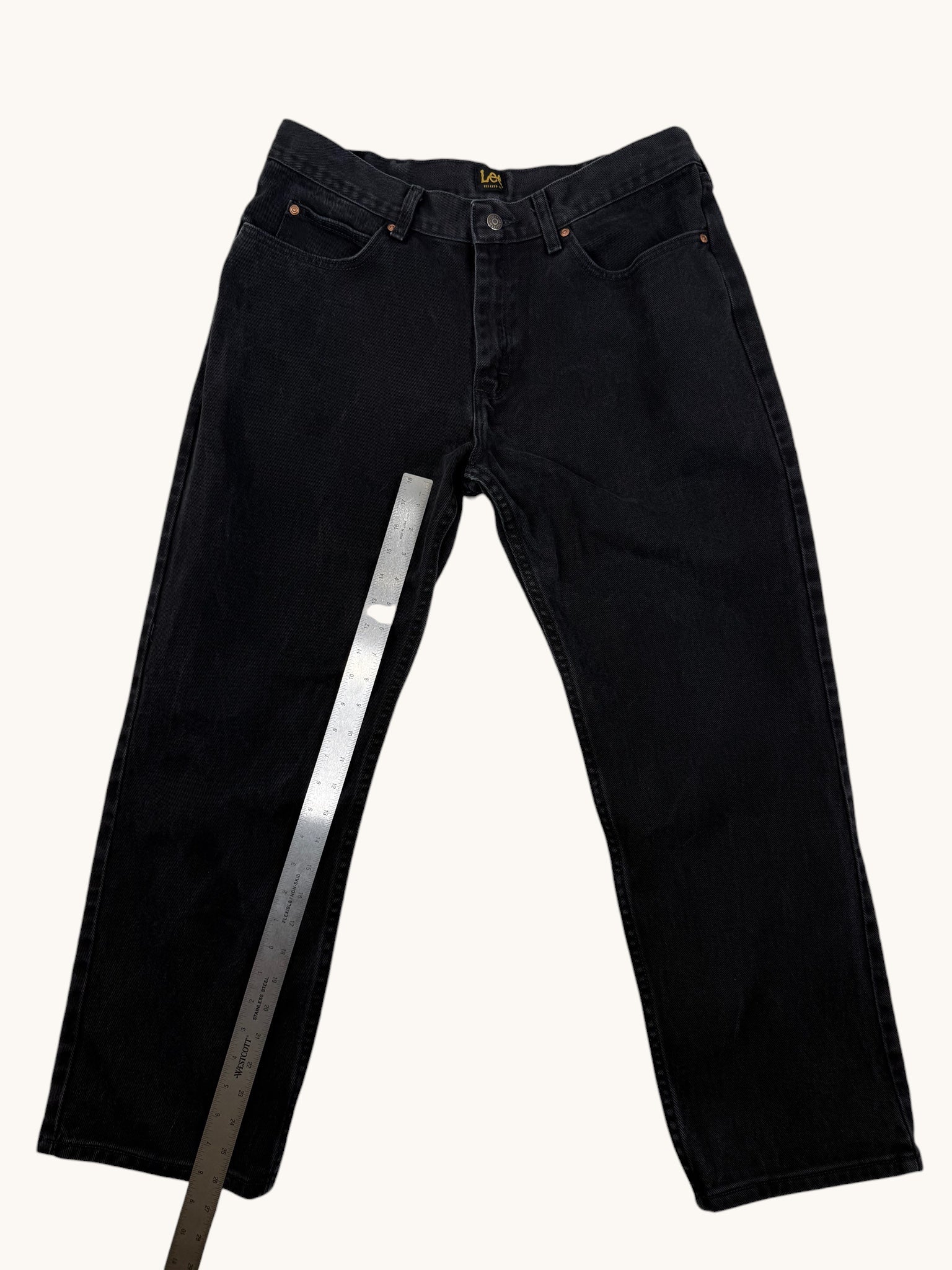90s Lee Black Denim Pants - 36x29