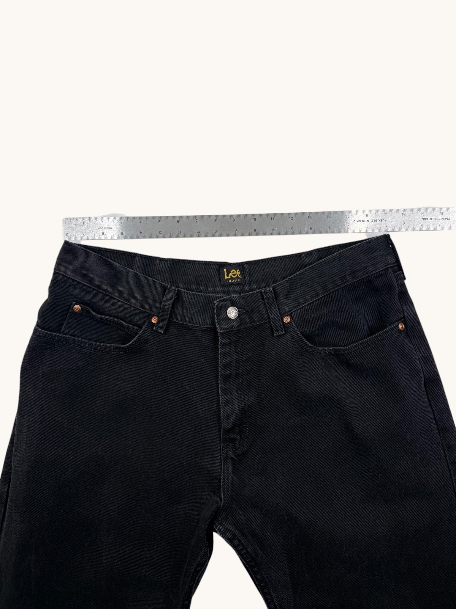 90s Lee Black Denim Pants - 36x29