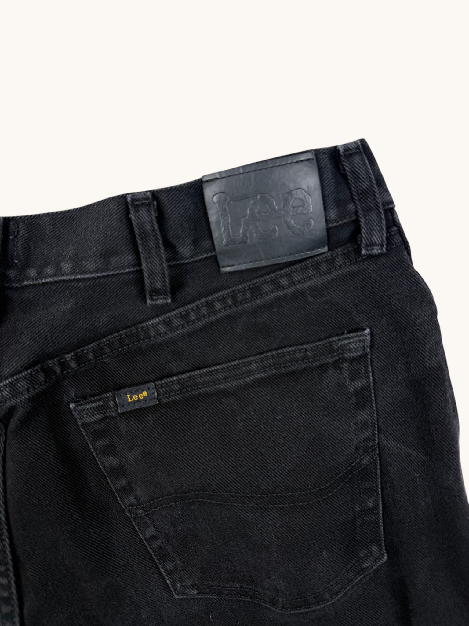 90s Lee Black Denim Pants - 36x29
