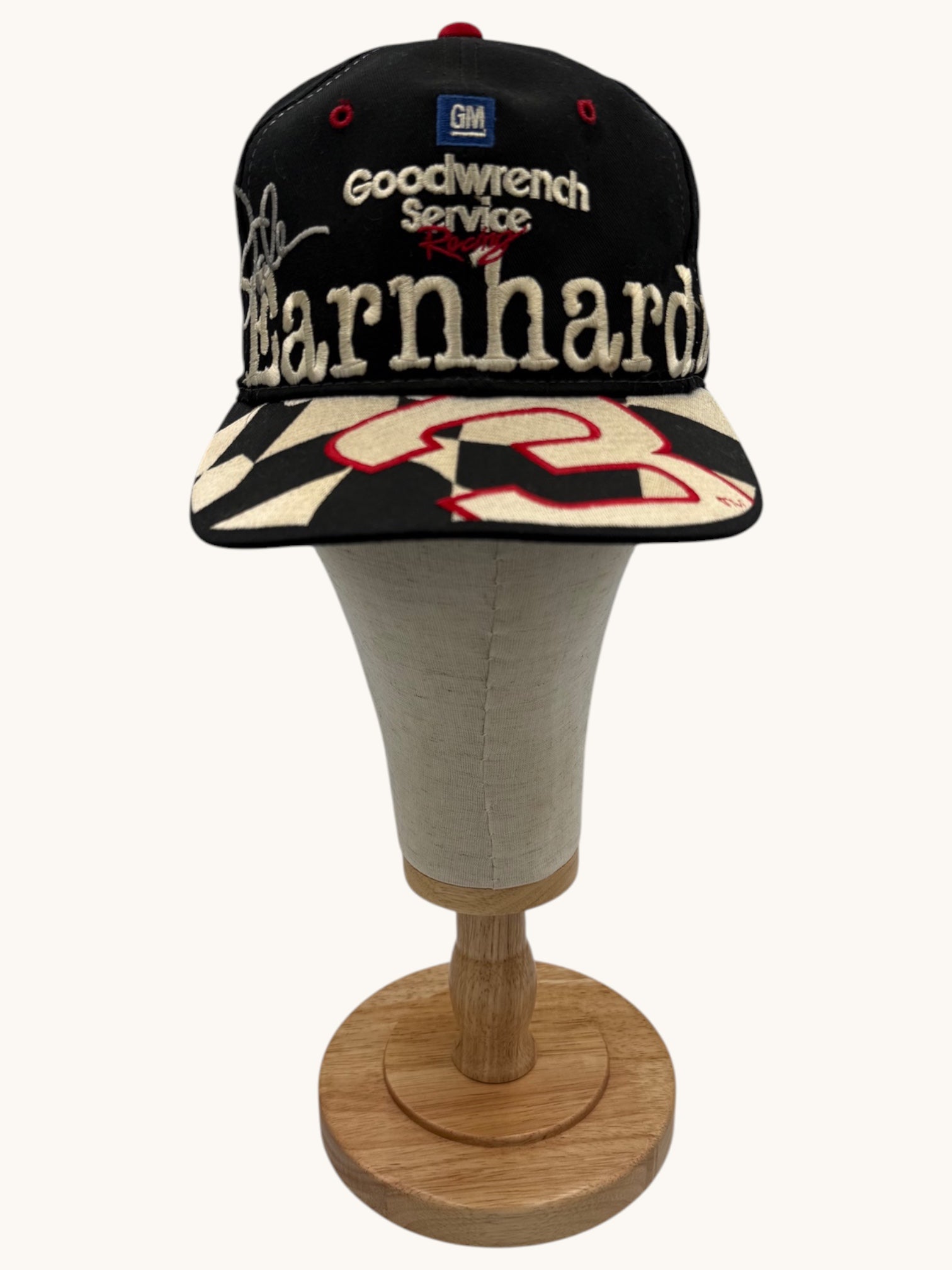90s Chase Authentics Goodwrench Dale Earnhardt Sr #3 Black Checkered Snapback