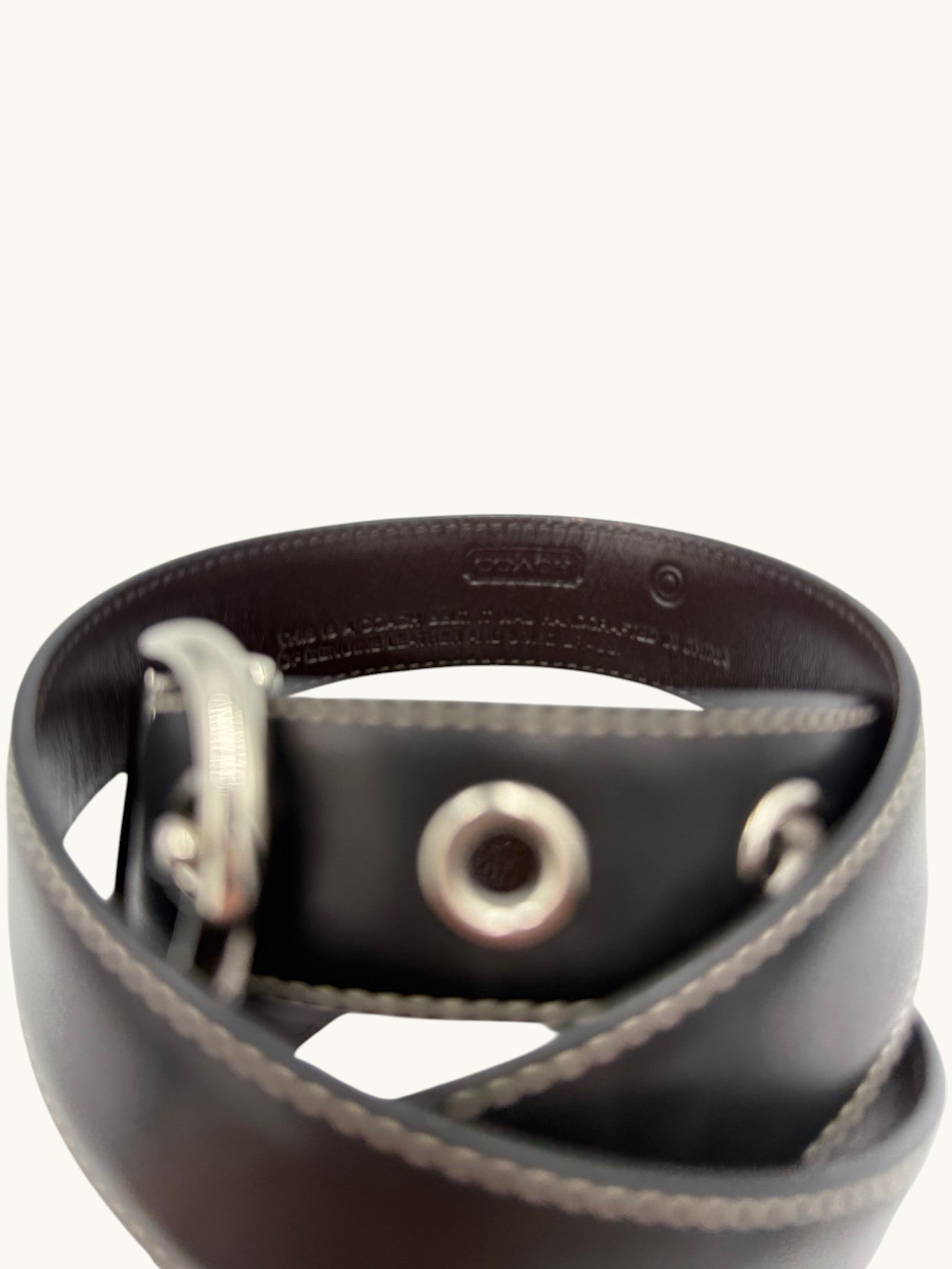 90s Coach Black Leather Belt - S