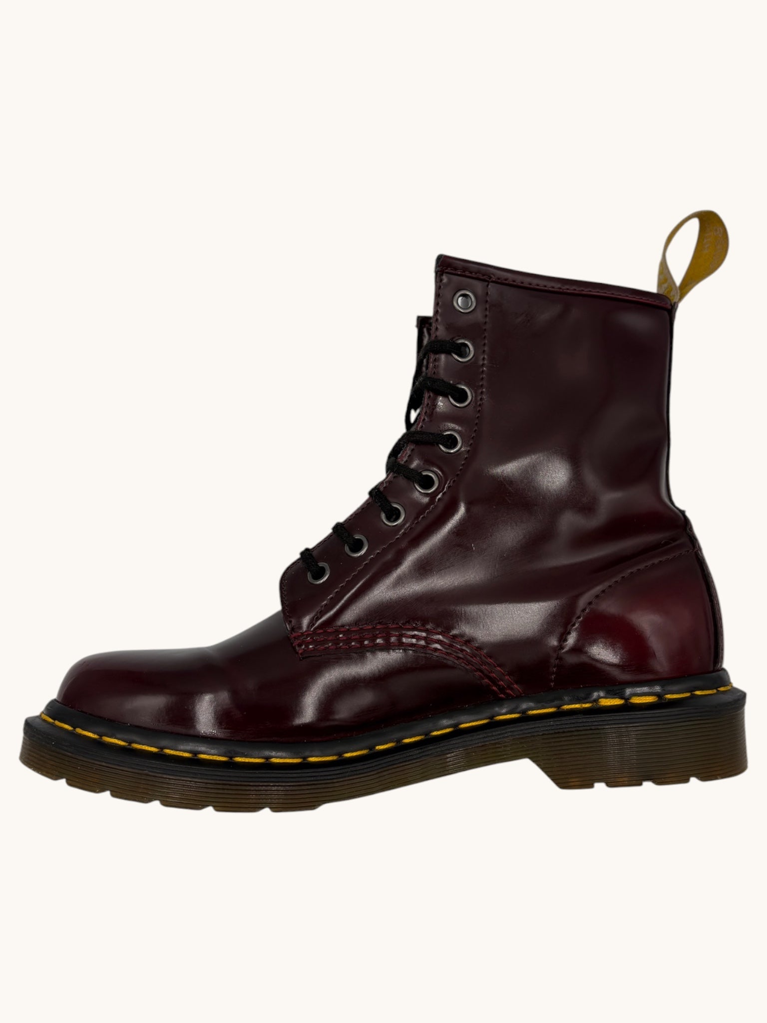 00s Dr. Martens Burgundy Leather Combat Boots - 9 W