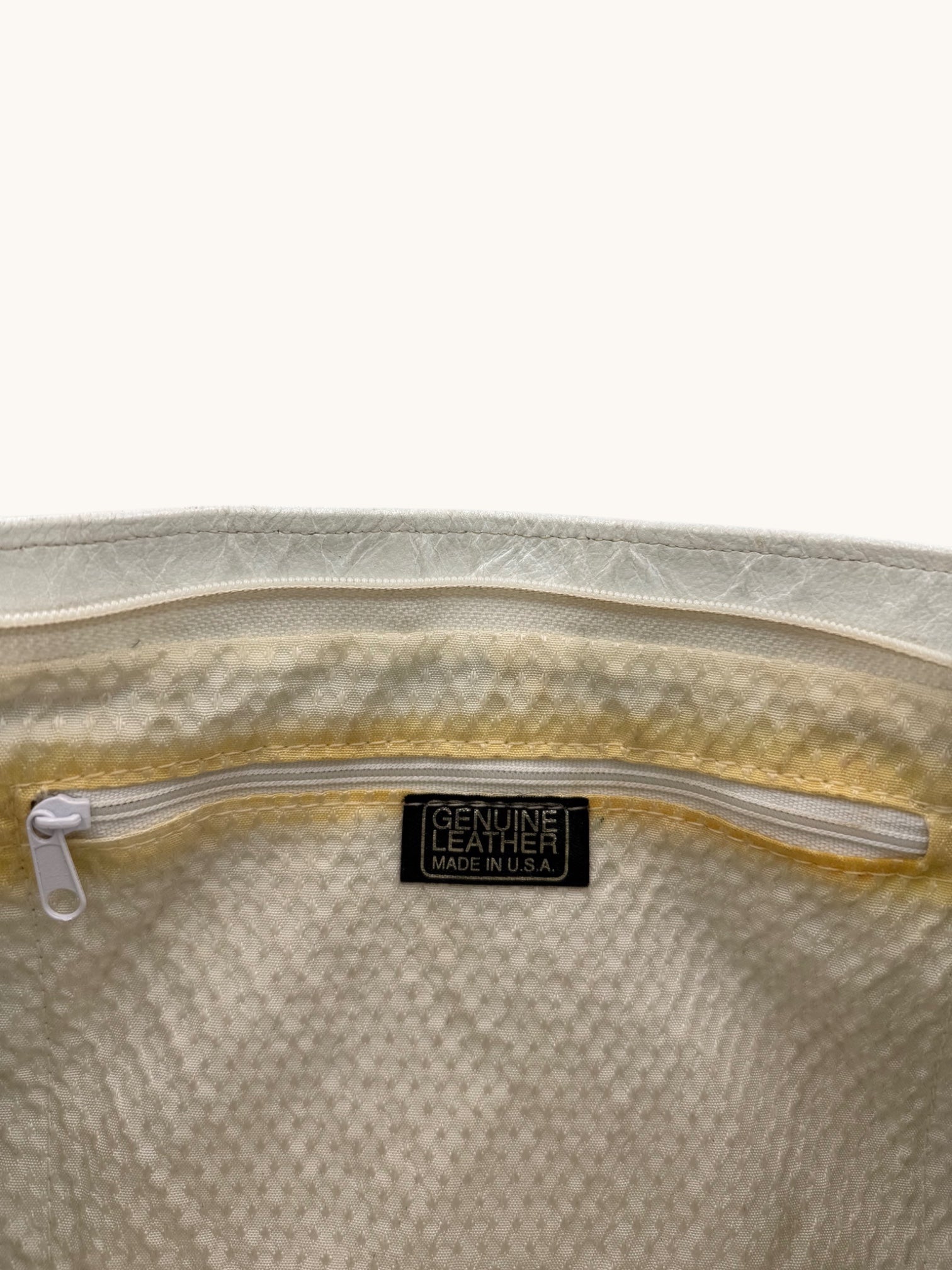 90s White Black Patterned Crossbody Bag