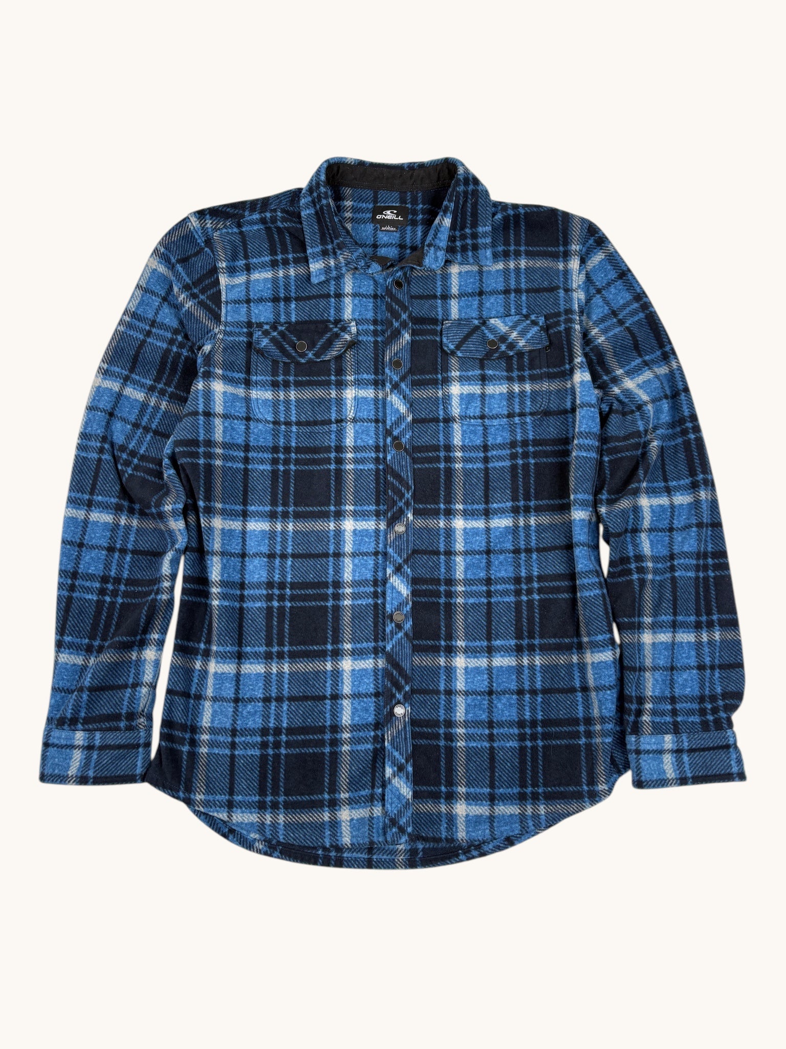 Oneil Blue Plaid Button Up Shirt - L