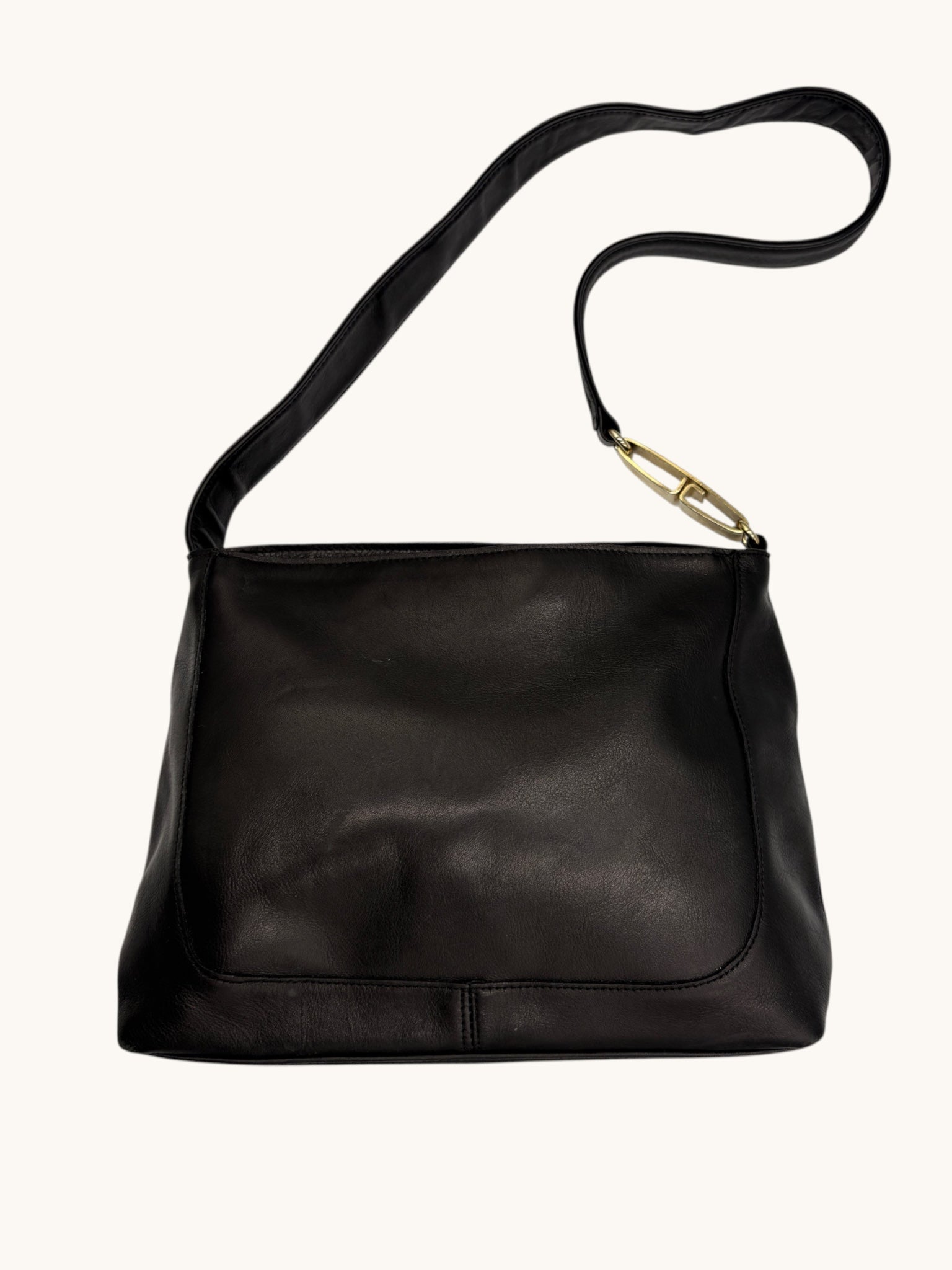 90s Leather Co Liz Claiborne Black Shoulder Bag