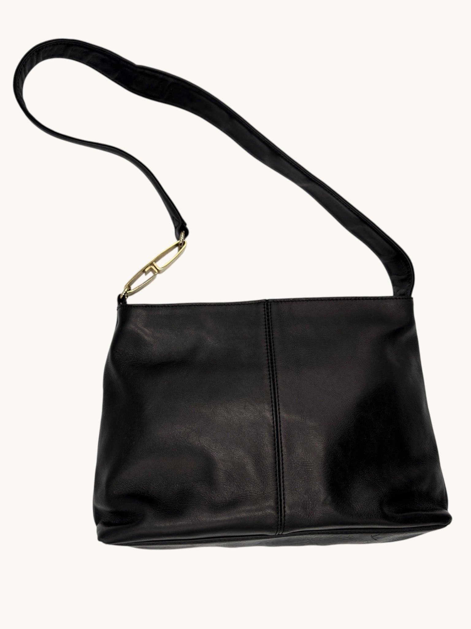 90s Leather Co Liz Claiborne Black Shoulder Bag