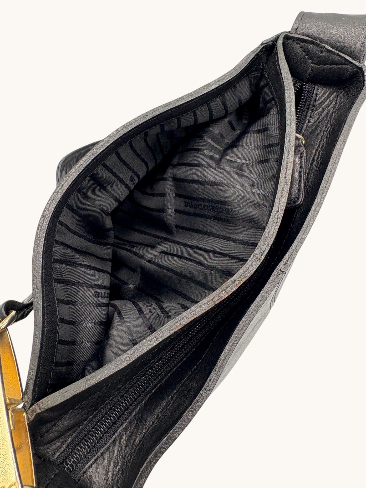 90s Leather Co Liz Claiborne Black Shoulder Bag