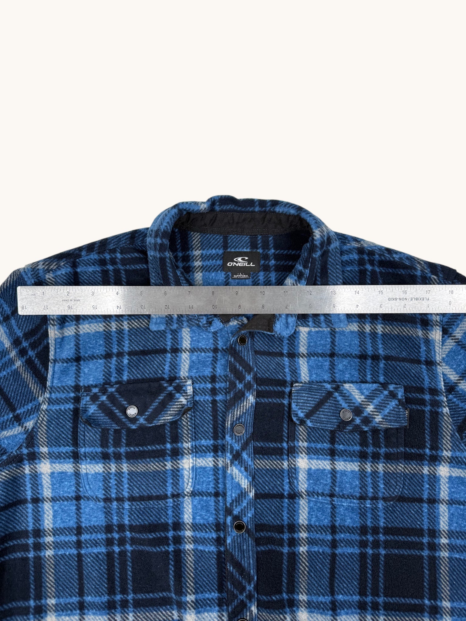 Oneil Blue Plaid Button Up Shirt - L