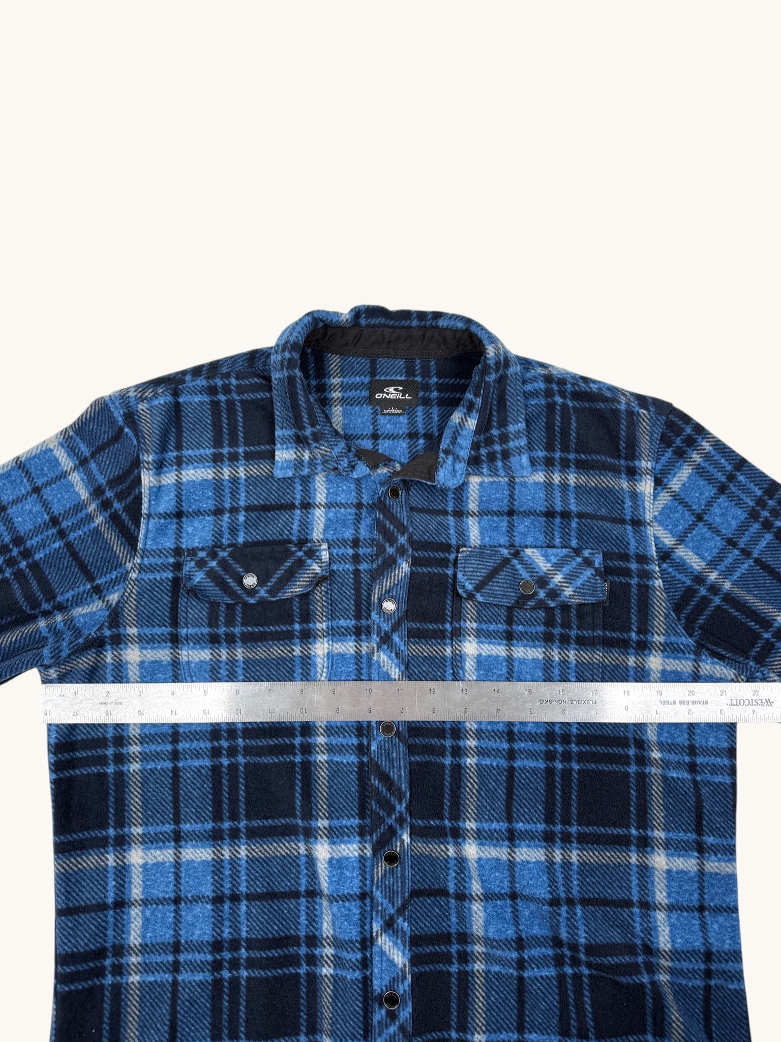 Oneil Blue Plaid Button Up Shirt - L