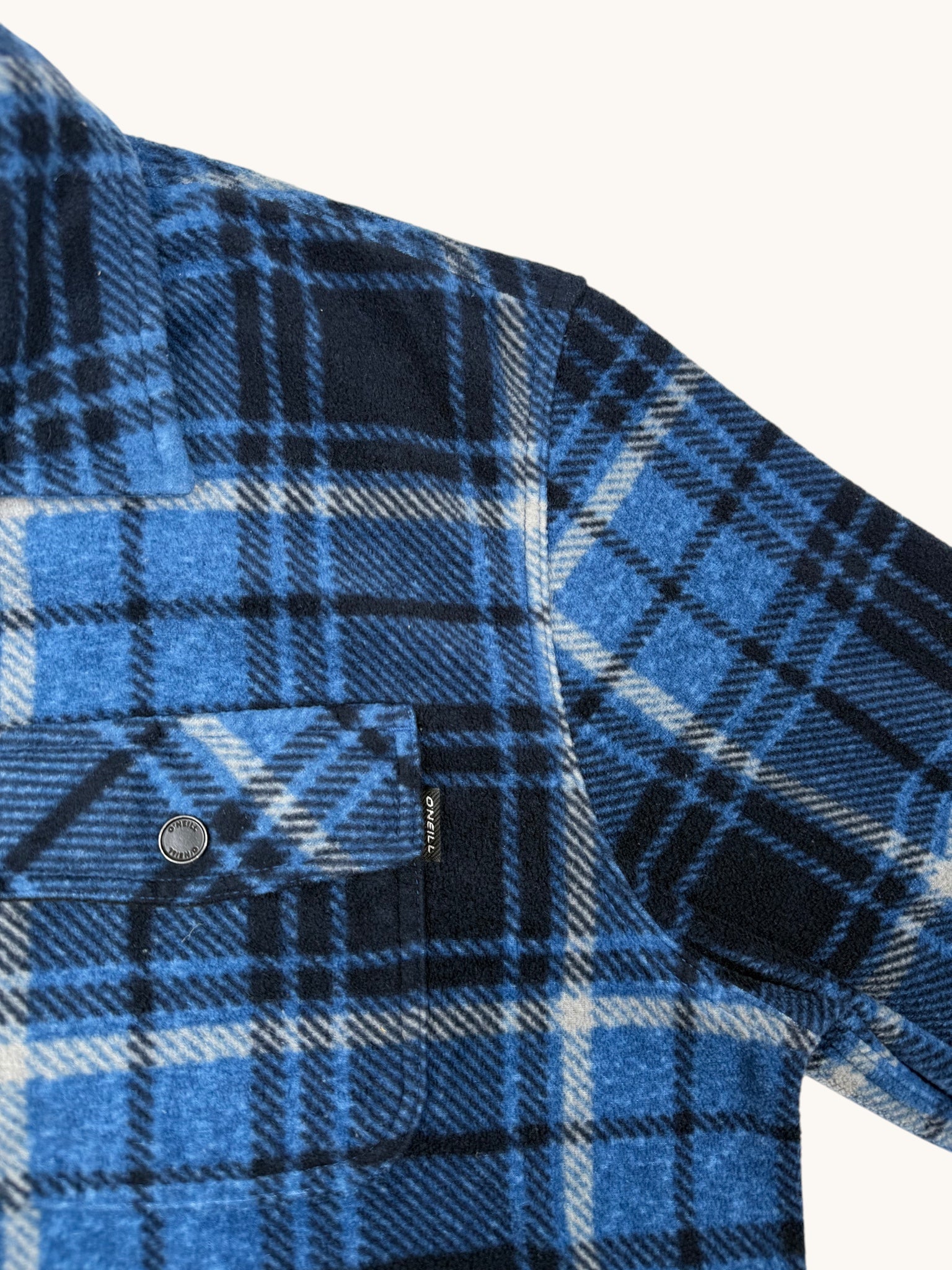 Oneil Blue Plaid Button Up Shirt - L