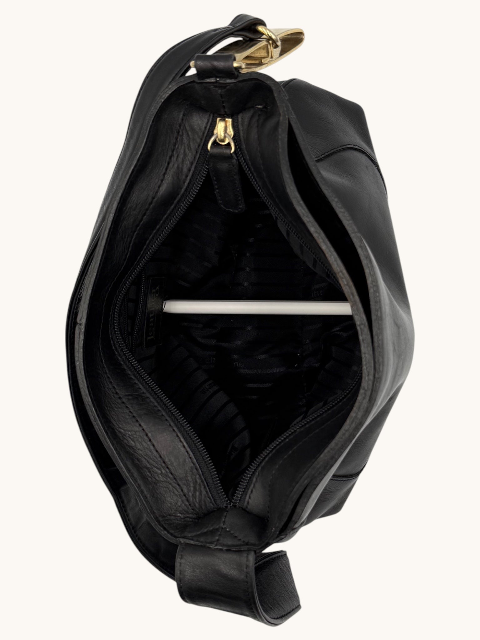 90s Leather Co Liz Claiborne Black Shoulder Bag
