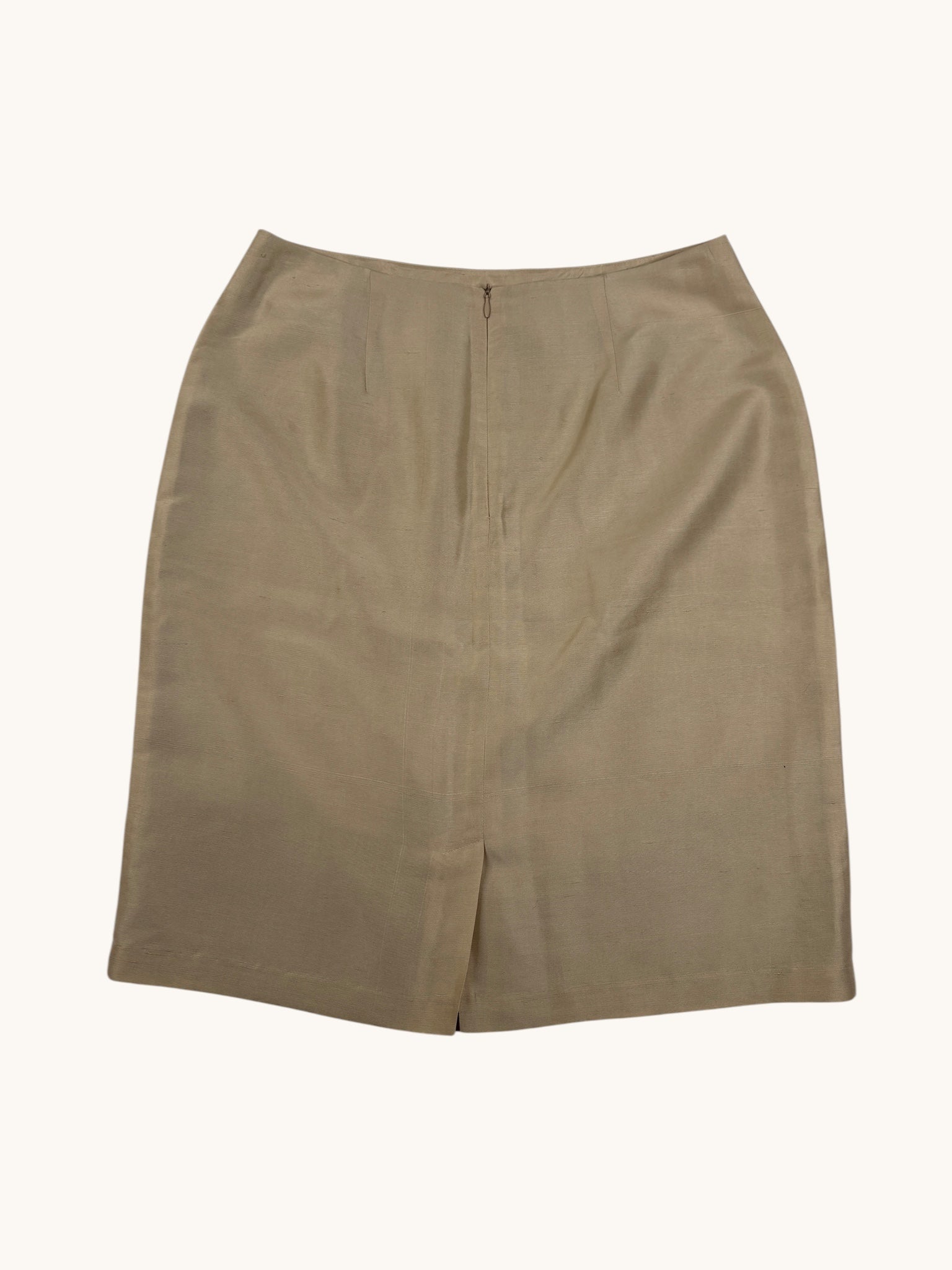 90s ice Beige Polka Dot Skirt - 8