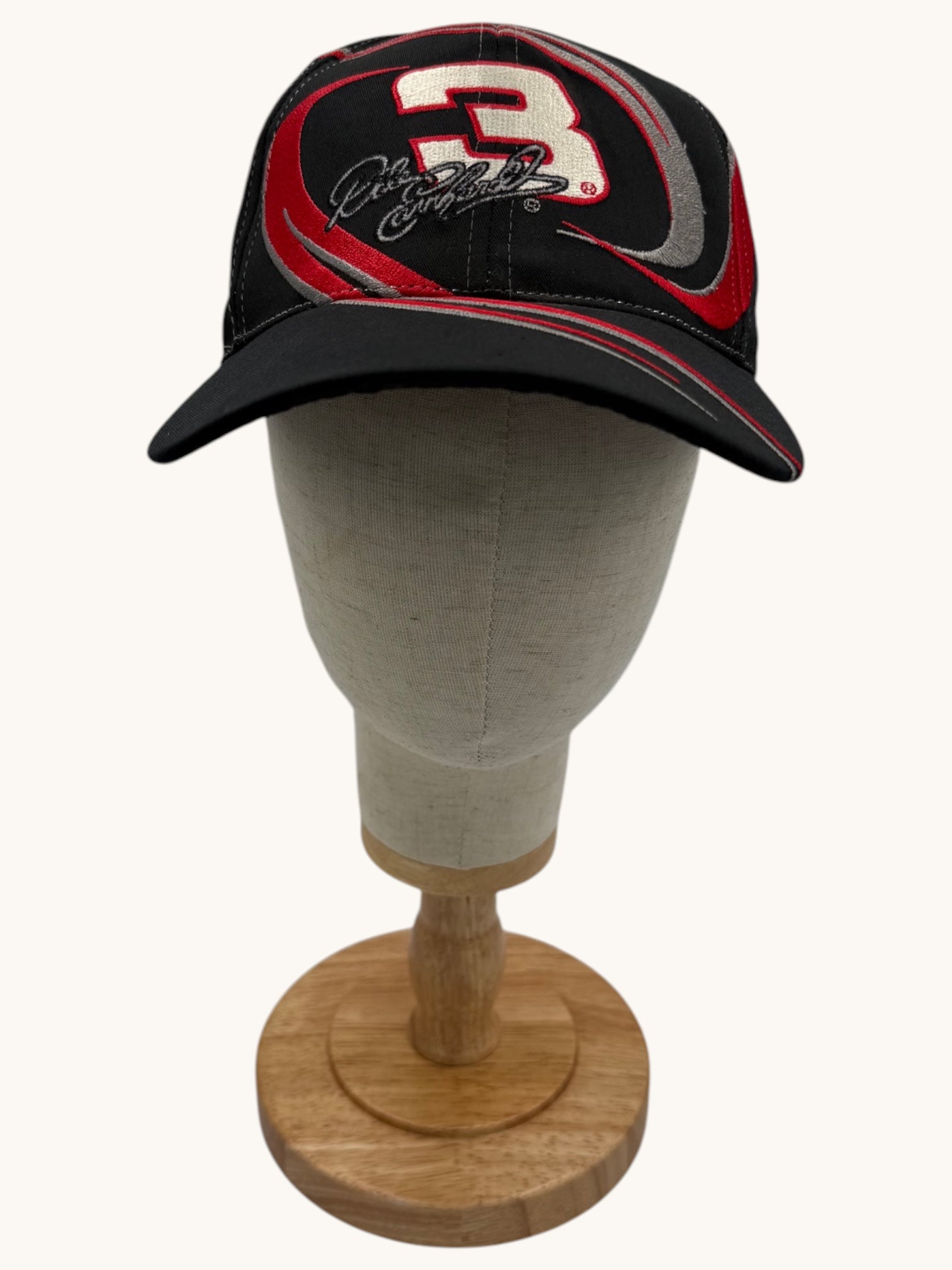 90s Chase Authentics Black Red Dale Earnhardt Sr #3 Adjustable Cap