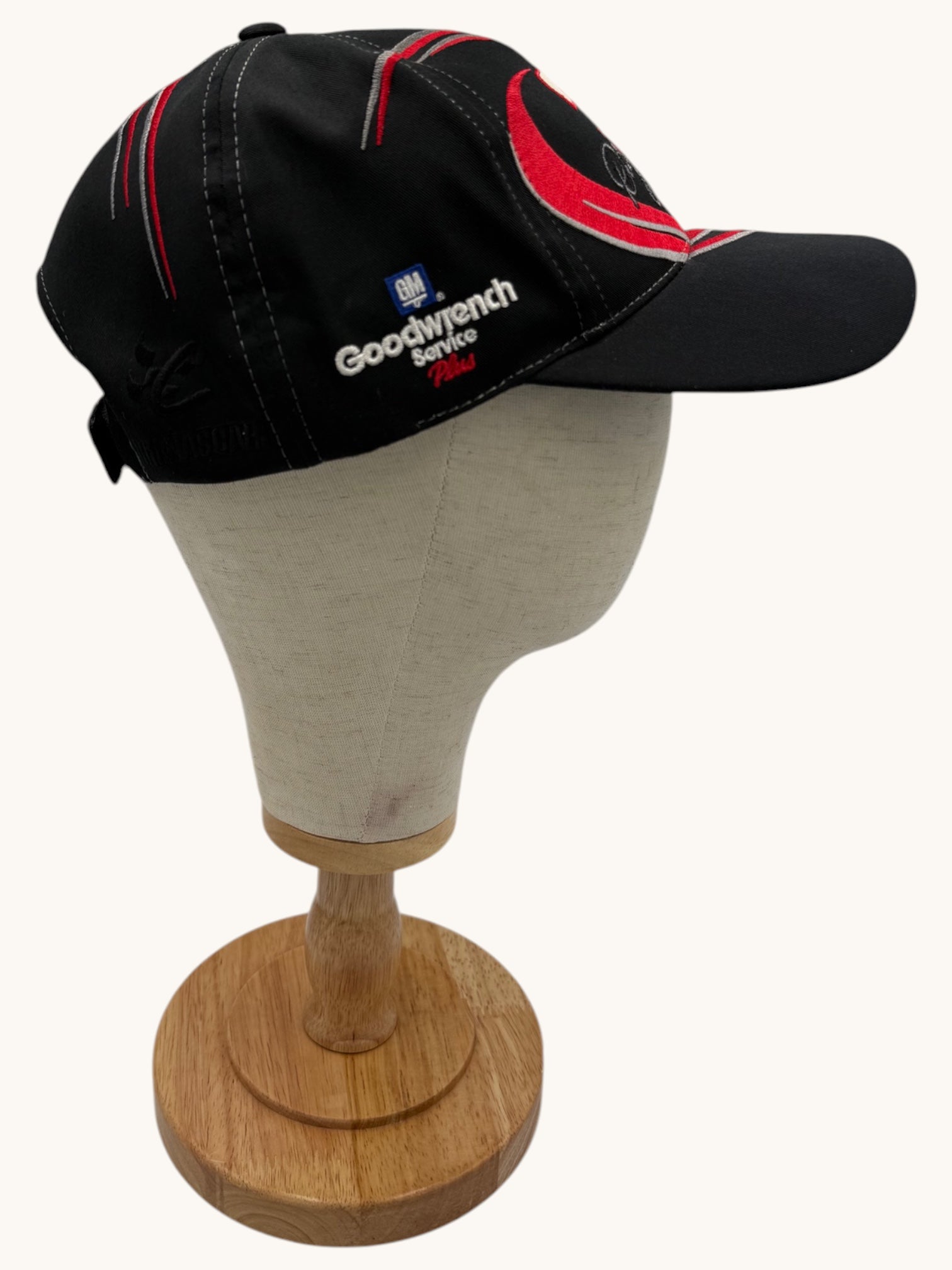 90s Chase Authentics Black Red Dale Earnhardt Sr #3 Adjustable Cap