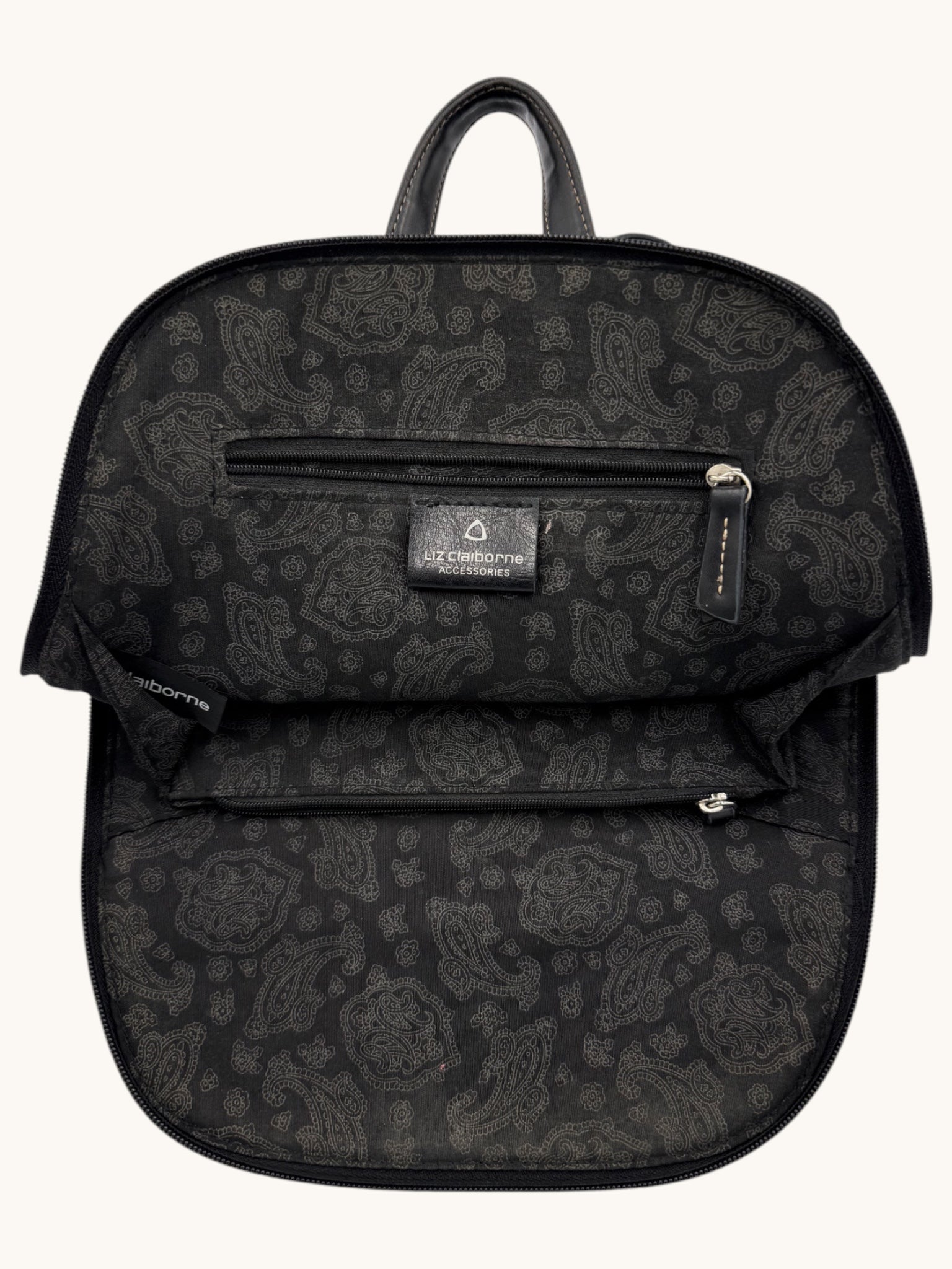 90s Liz Claiborne Black Mini Backpack