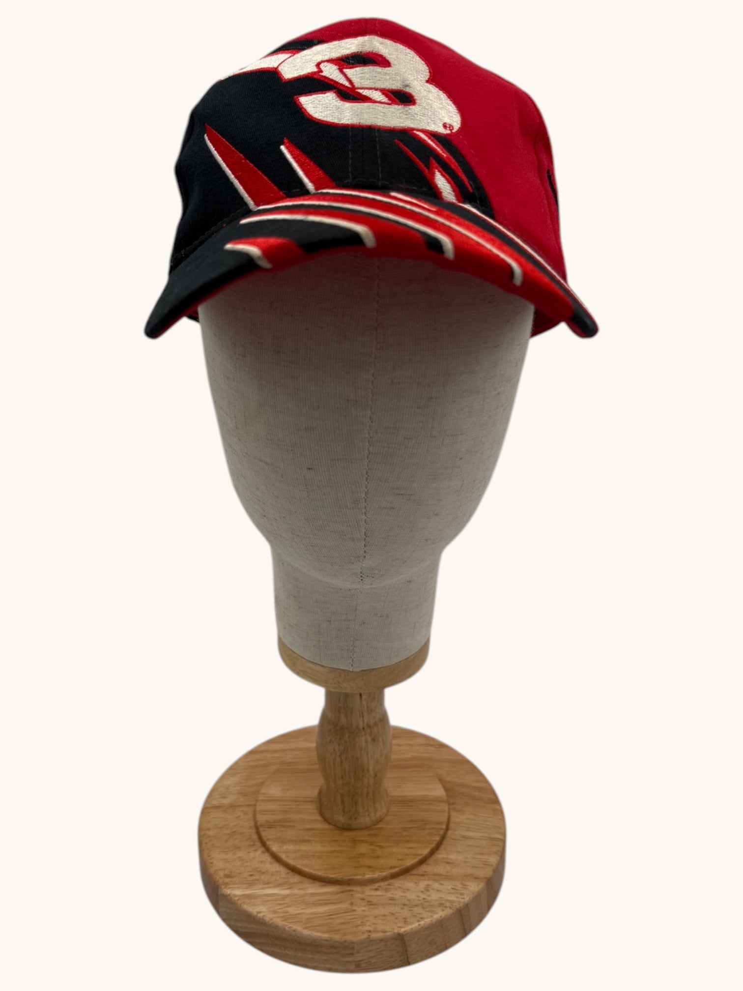 90s Chase Authentics Red Black Dale Earnhardt Sr #3 Adjustable Cap