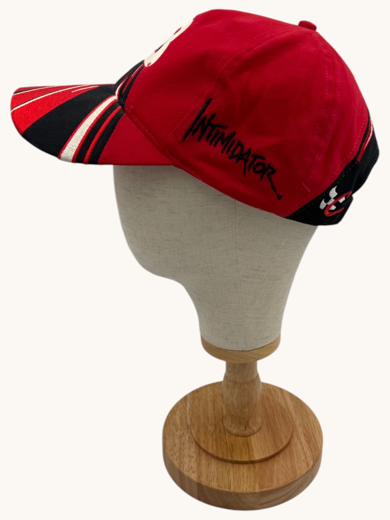 90s Chase Authentics Red Black Dale Earnhardt Sr #3 Adjustable Cap