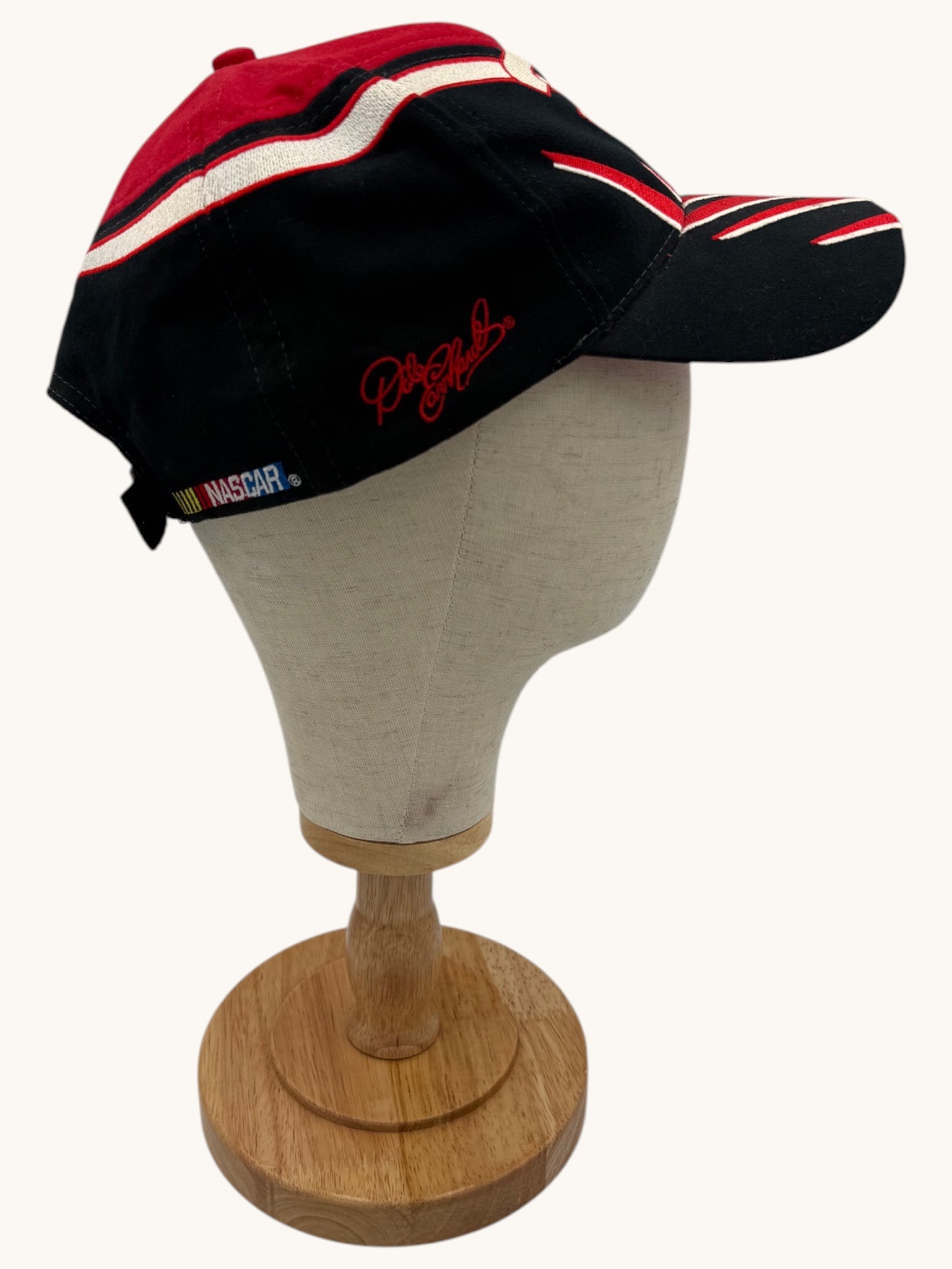 90s Chase Authentics Red Black Dale Earnhardt Sr #3 Adjustable Cap