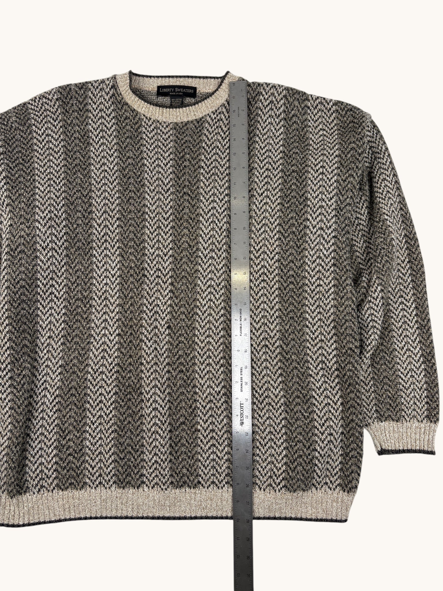 90s Liberty Sweaters Green Stripe Sweater - XL