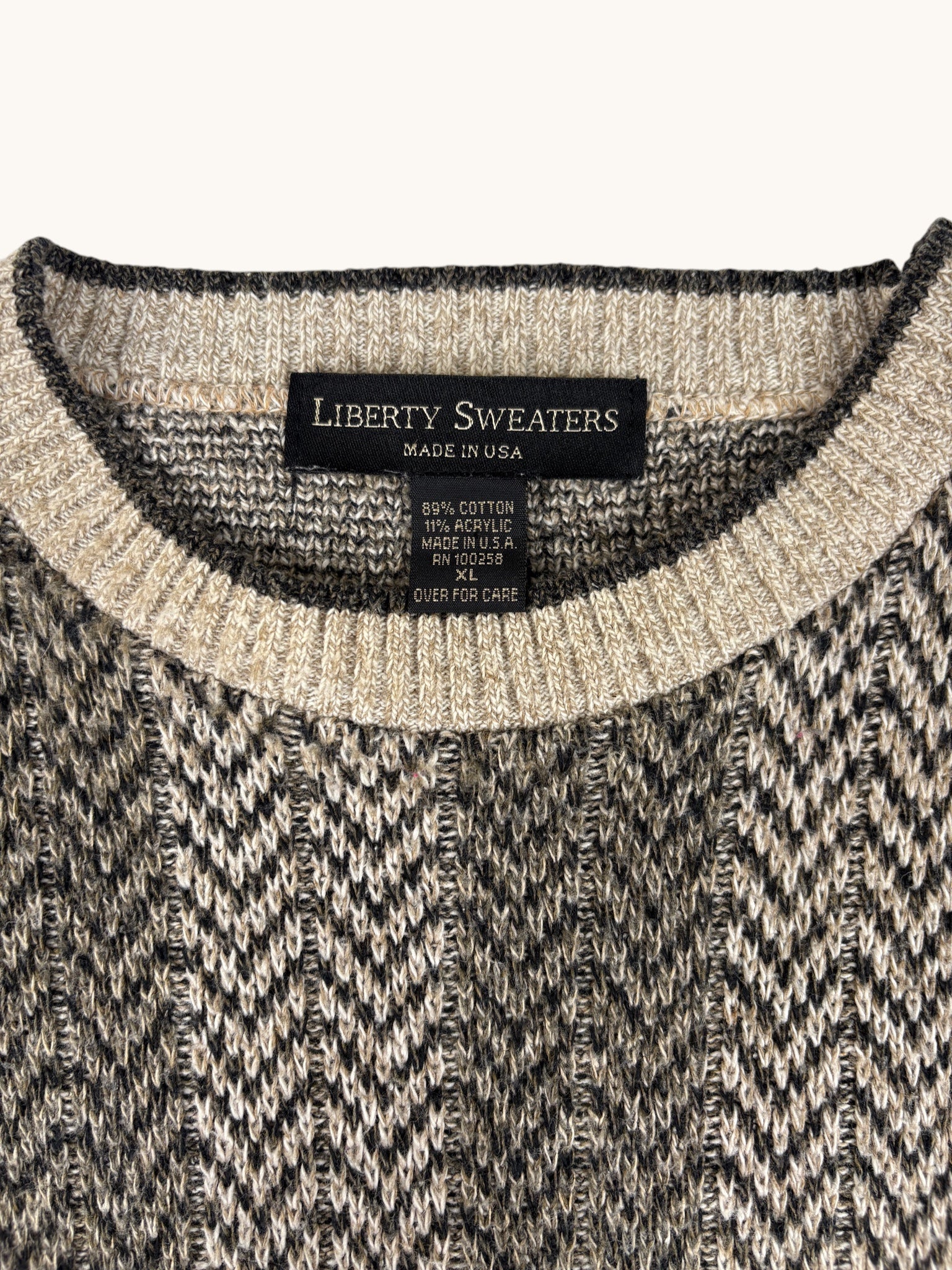90s Liberty Sweaters Green Stripe Sweater - XL